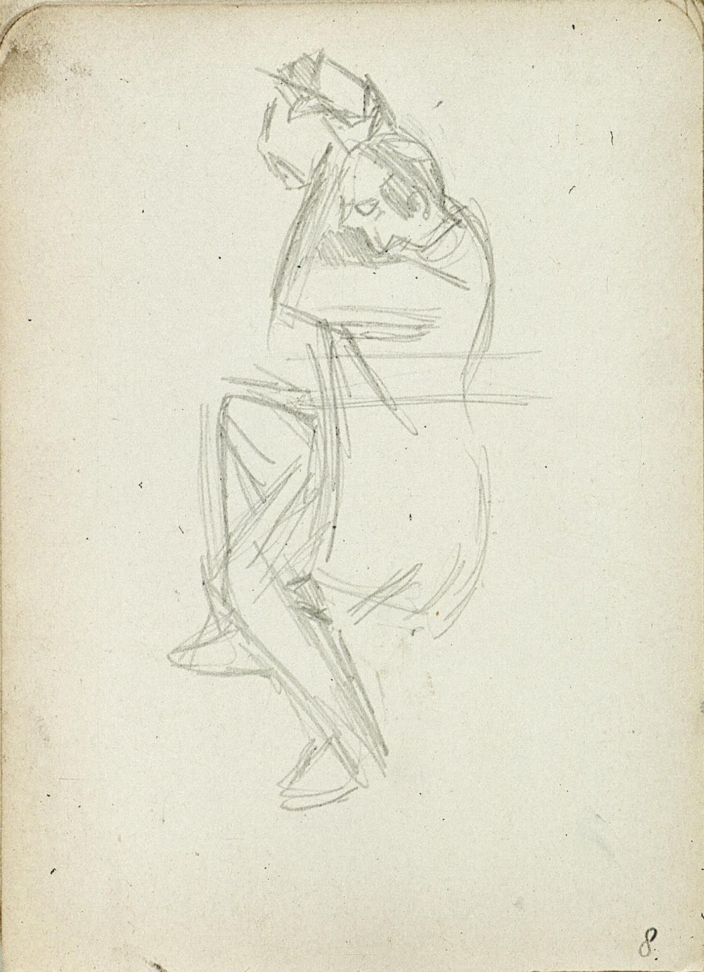 Dancing man from sketchbook 60 by Theo van Doesburg