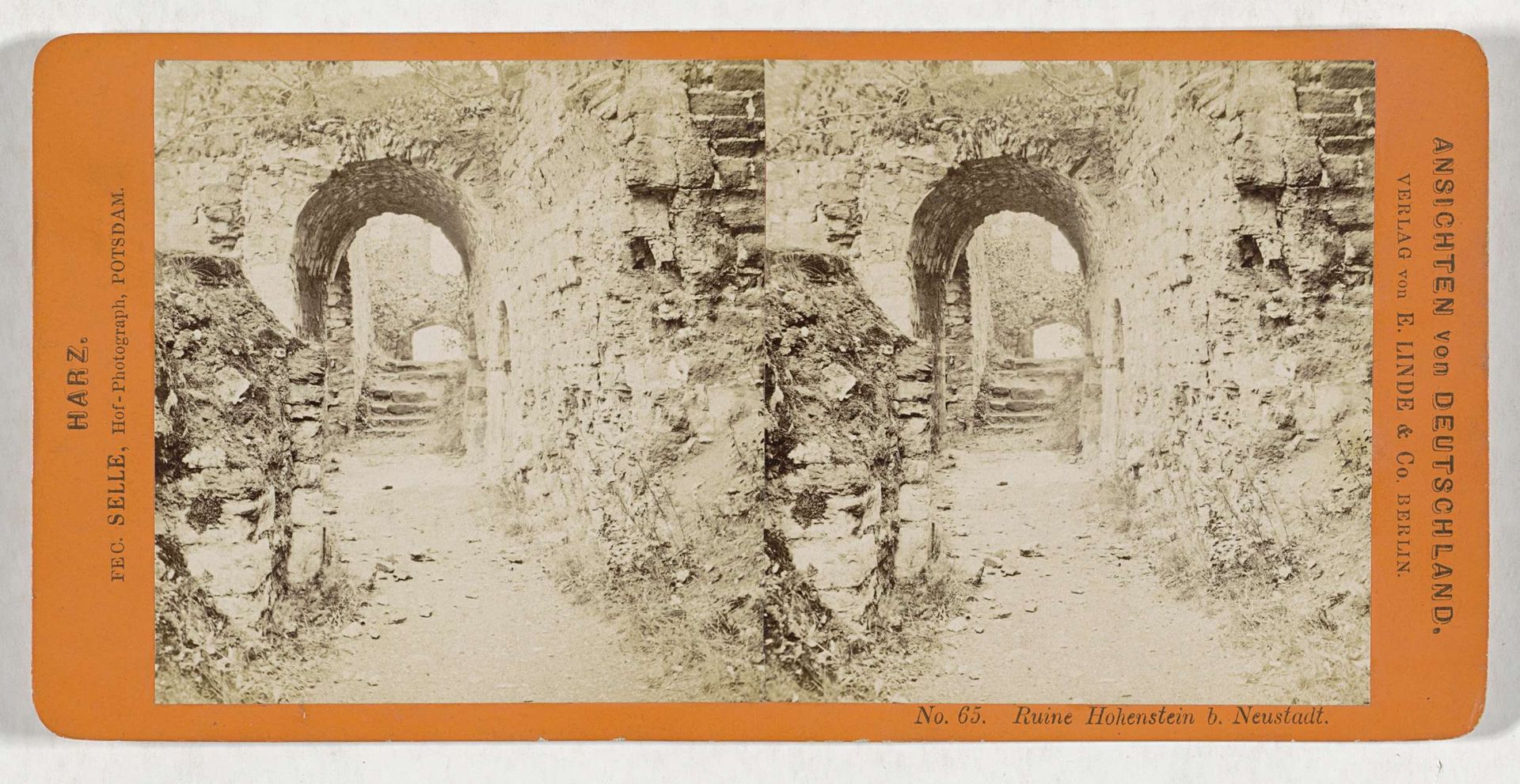 Kasteelruïne Hohnstein, nabij Neustadt/Harz by Hermann Selle