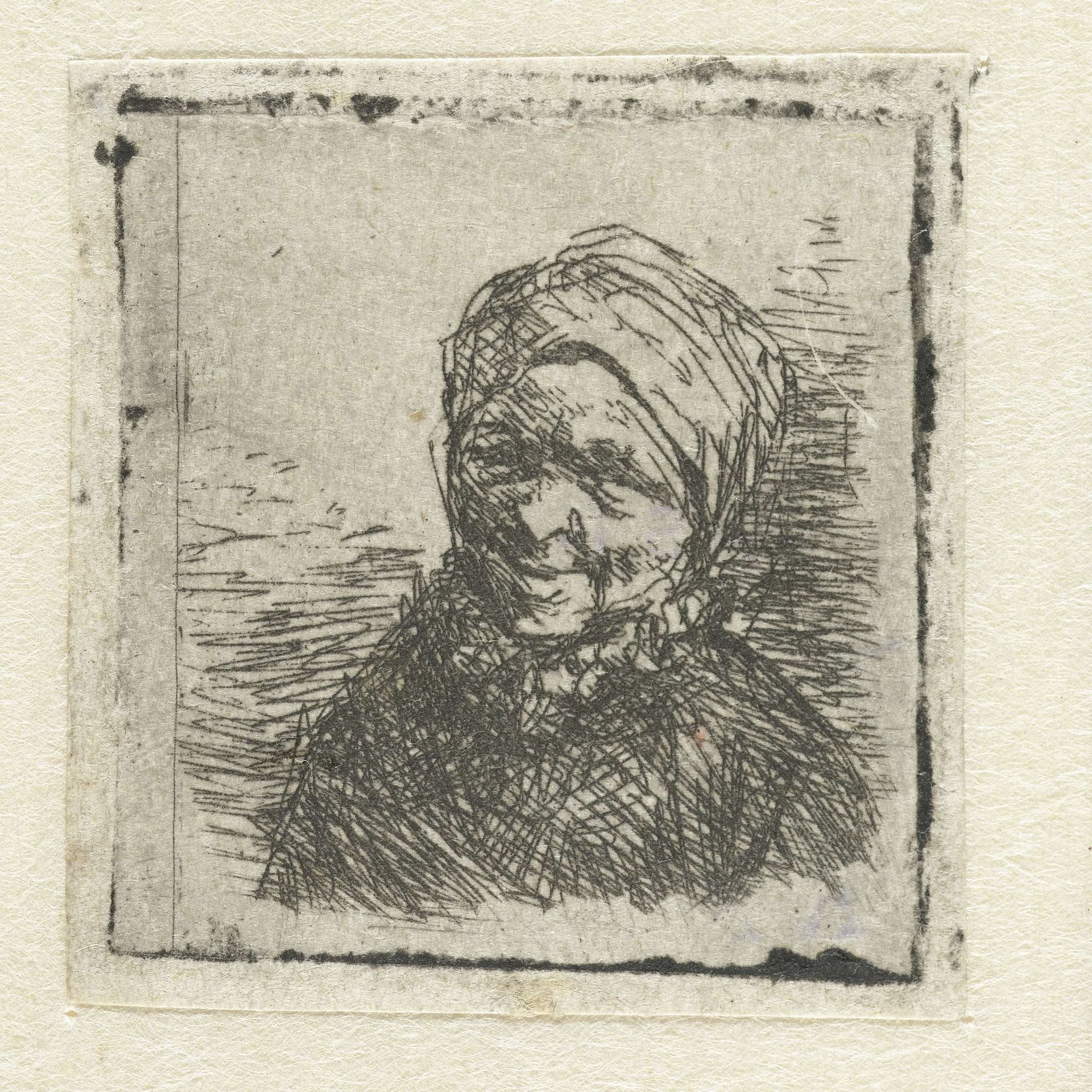 Buste van een lachende boerin by Adriaen van Ostade