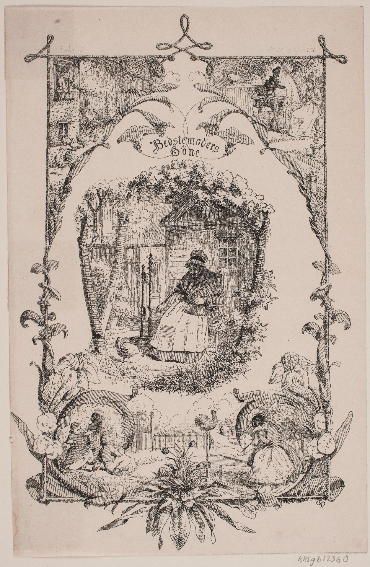 Bedstemoders høne. Fra J. C. Gerson: Skolen og hjemmet, nr. 2 by Sophus Schack