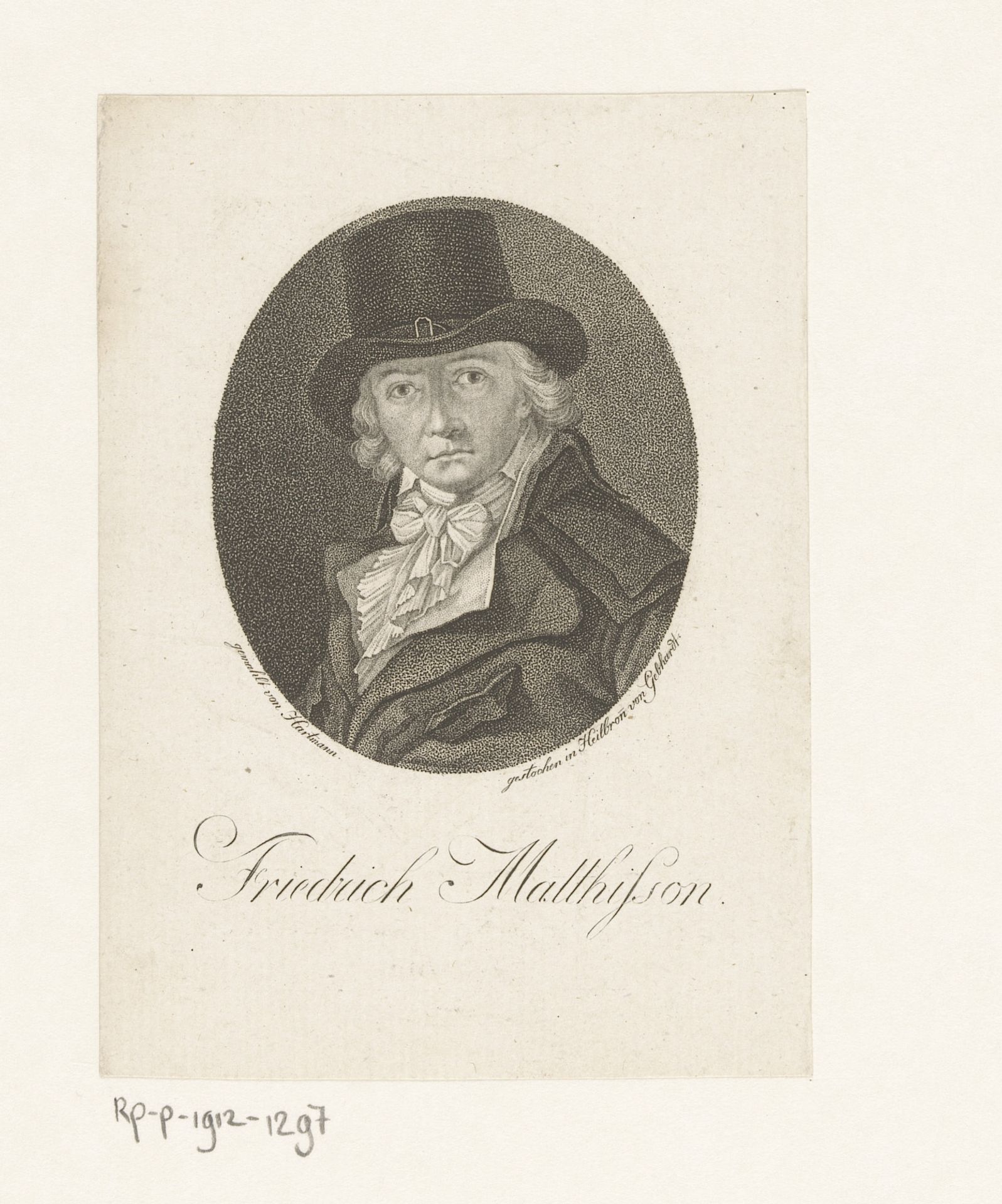 Portret van Friedrich von Matthisson by Franz Xaver Gebhard