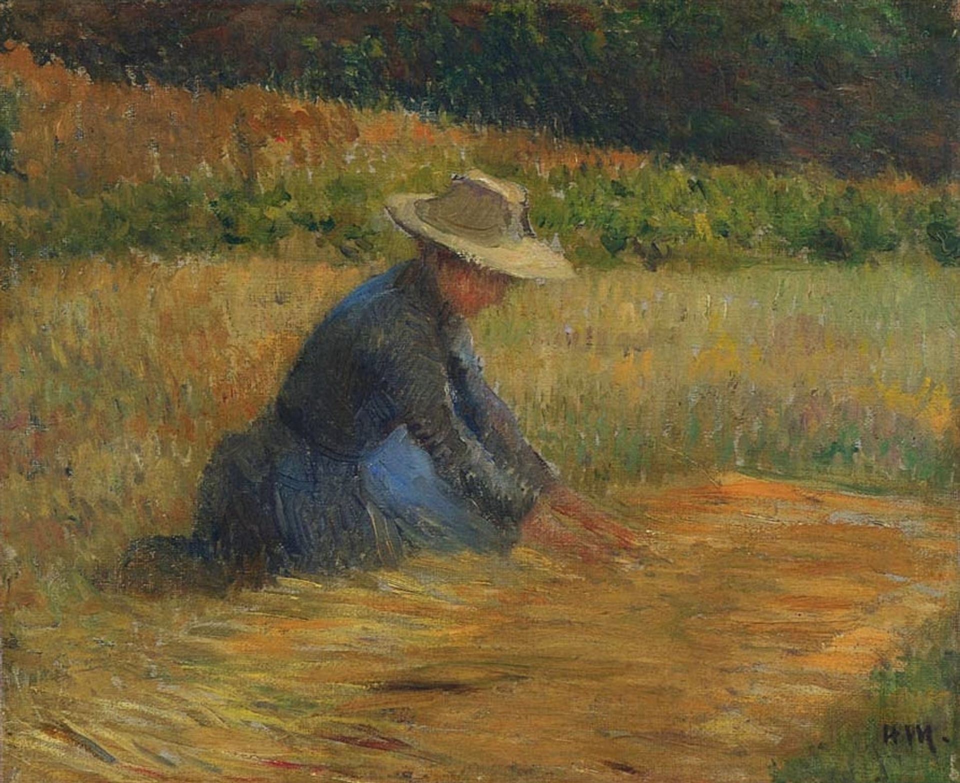 Peasant Woman in the Fields by Henri Martin