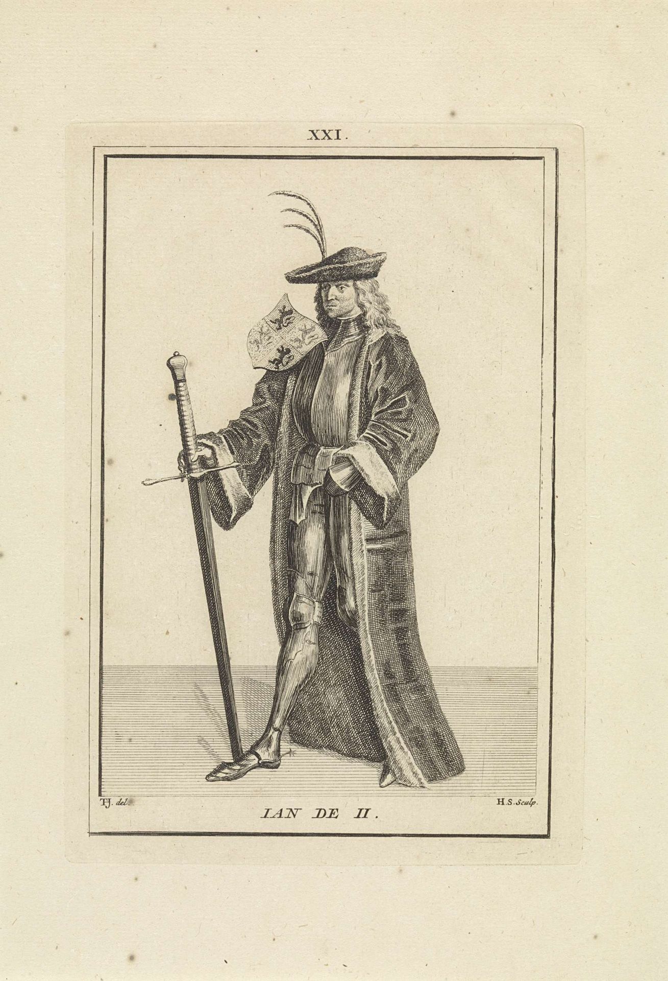 Portret van Jan II, graaf van Holland by Hendrik Spilman