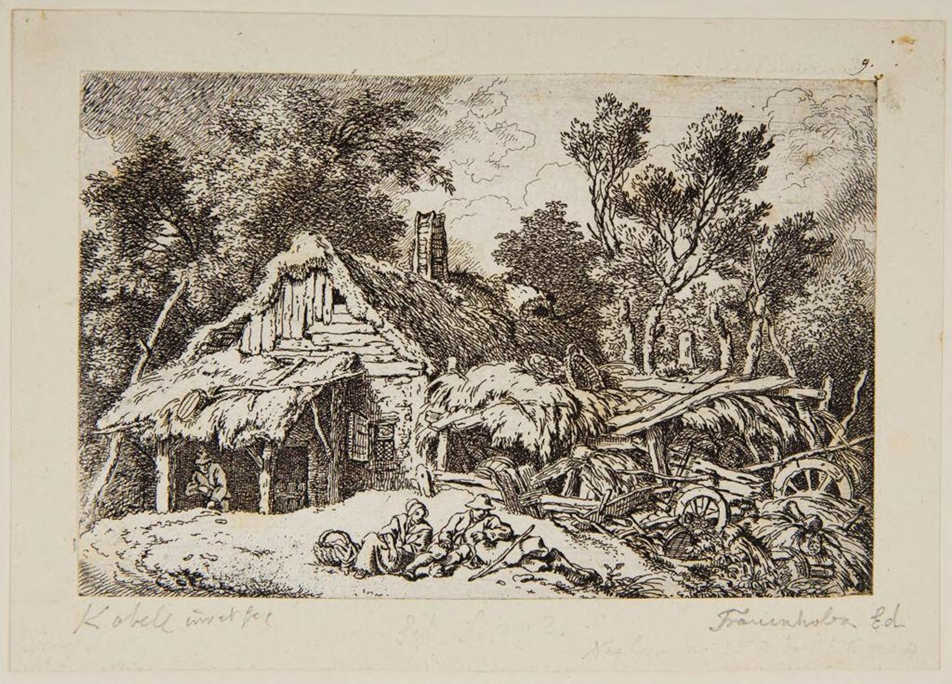 Dilapidated Farm-house by Ferdinand Kobell