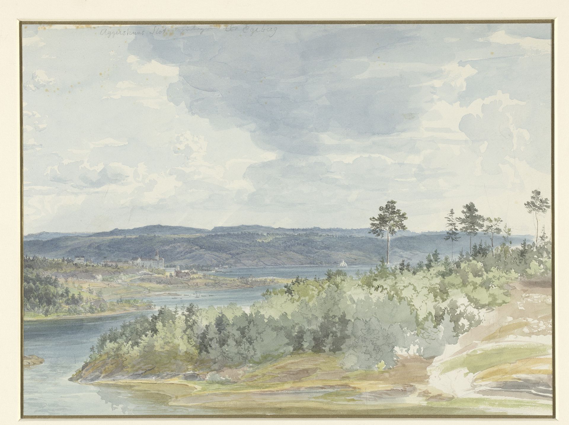 Aggershuus Slot, bij Oslo, aan de fjord gelegen by Christian Eriksen Skredsvig