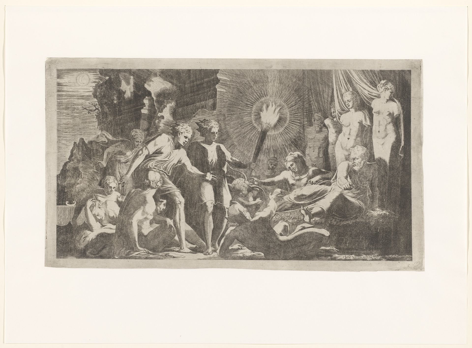 Hercules en Omphale by Léon Davent