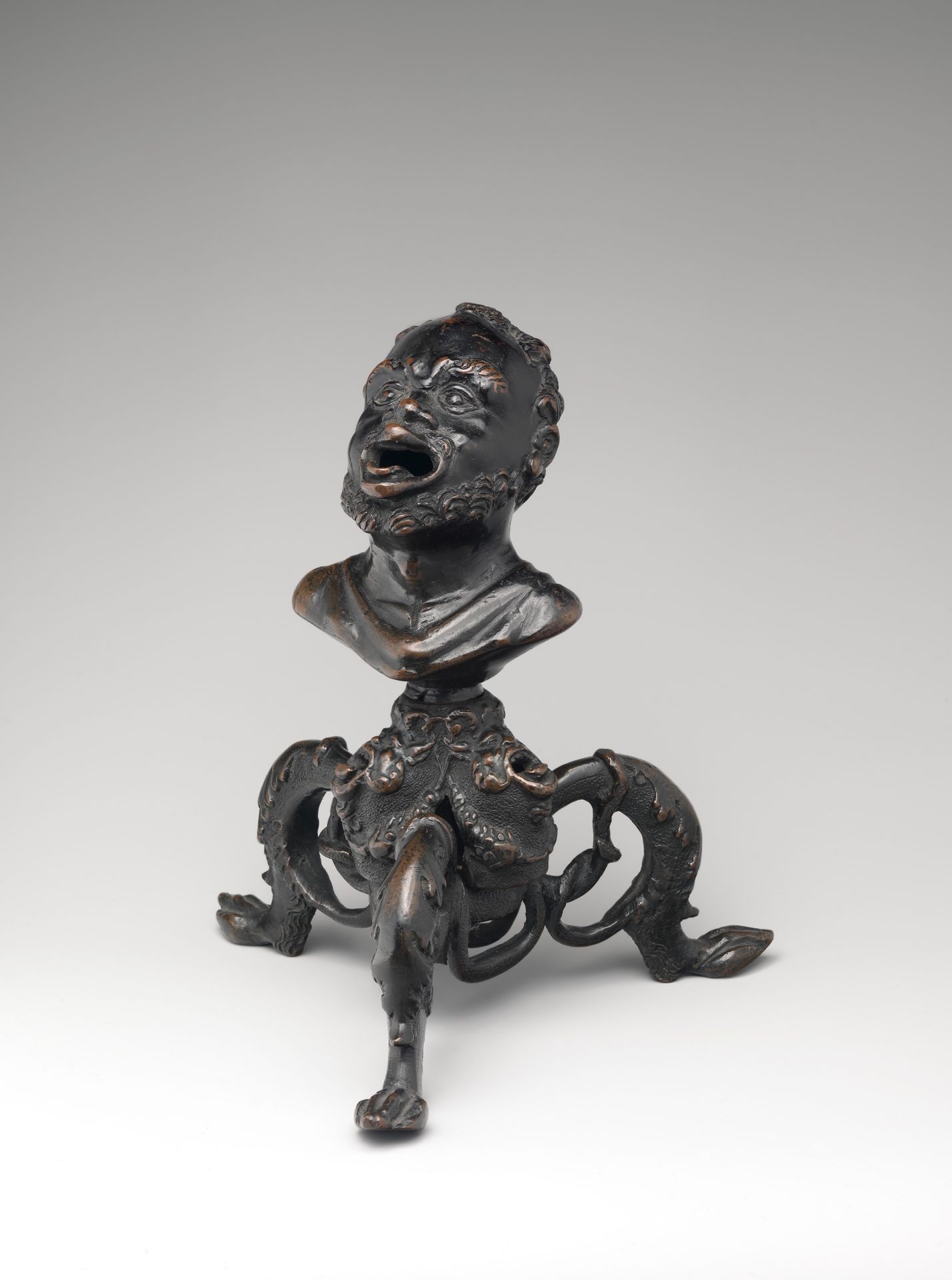 Oil lamp based on the form of an African’s head by Andrea Briosco, called Riccio