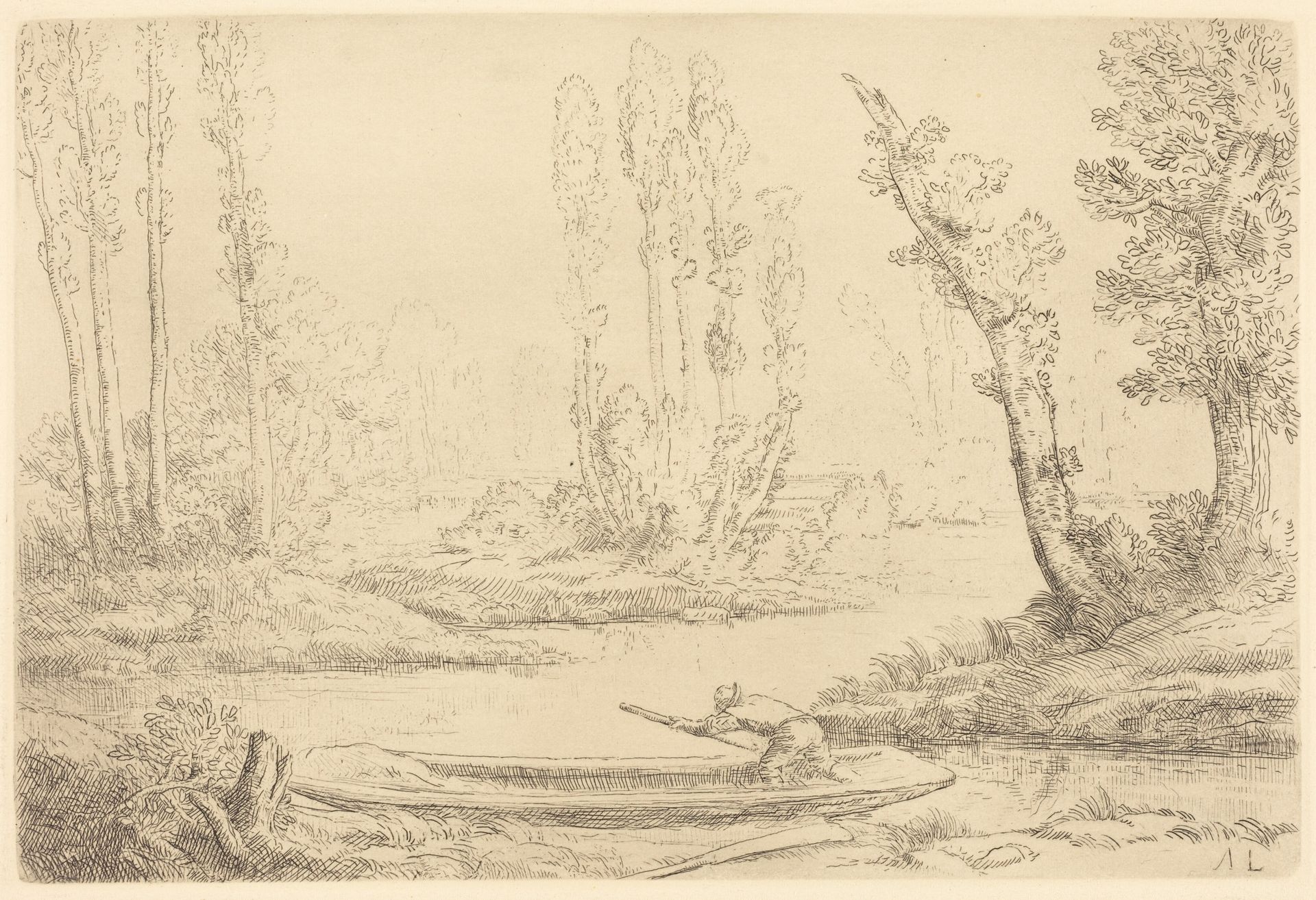 Banks of the Somme near Amiens (Bord de la Somme pres d'Amiens) by Alphonse Legros