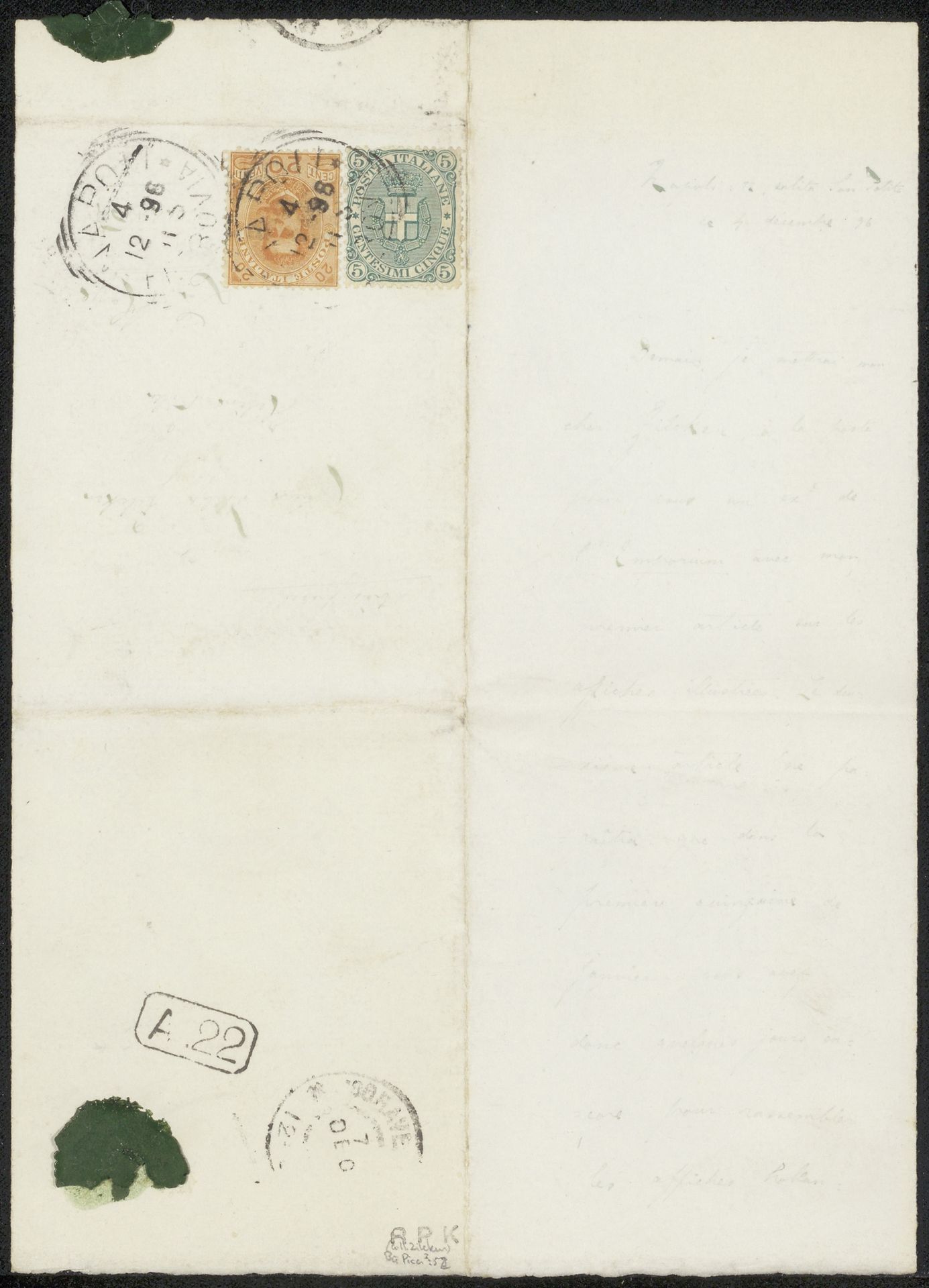 Brief aan Philip Zilcken by Vittorio Pica
