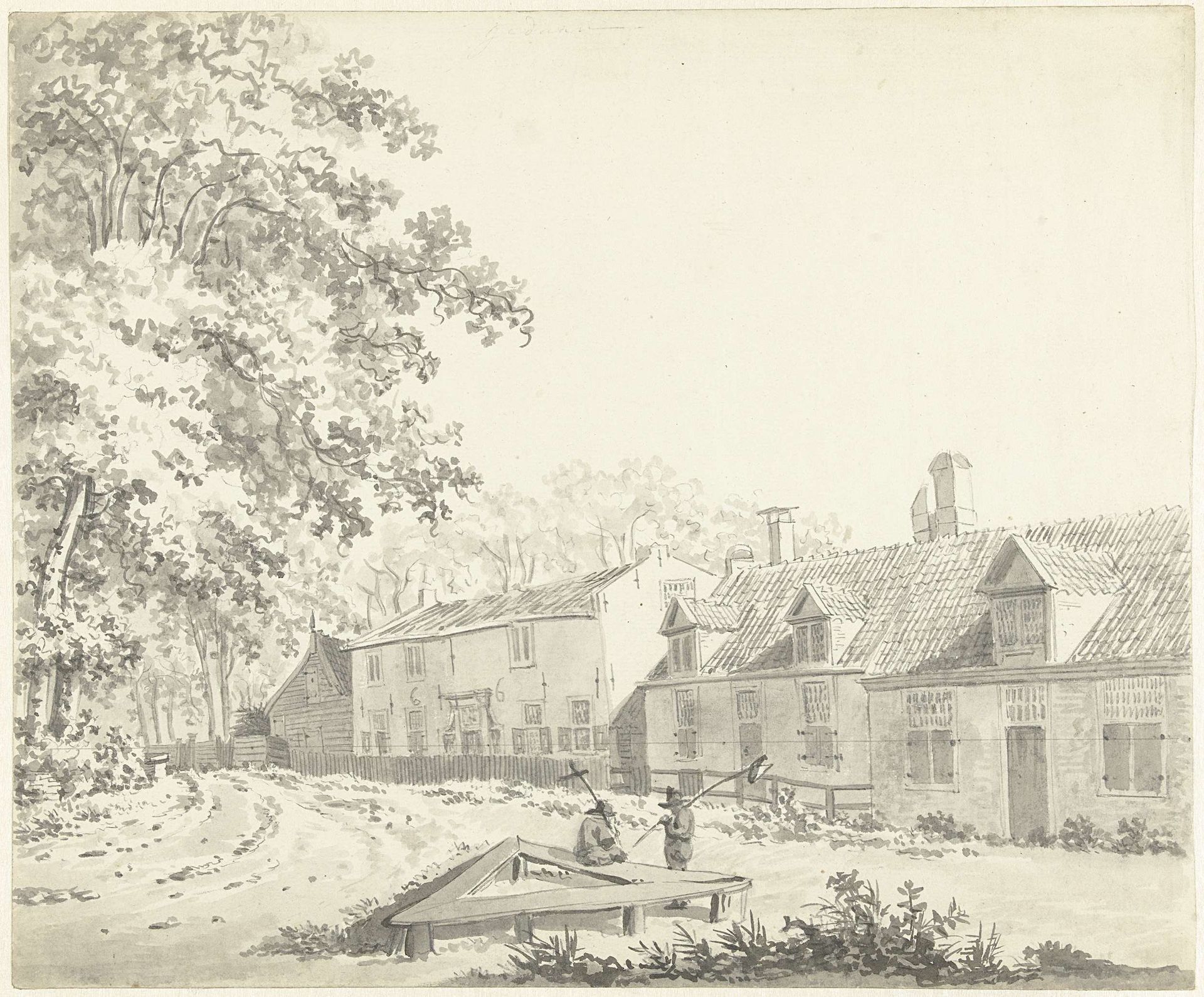 Gezicht in het dorp Schore, op Zuid-Beveland by Anonymous