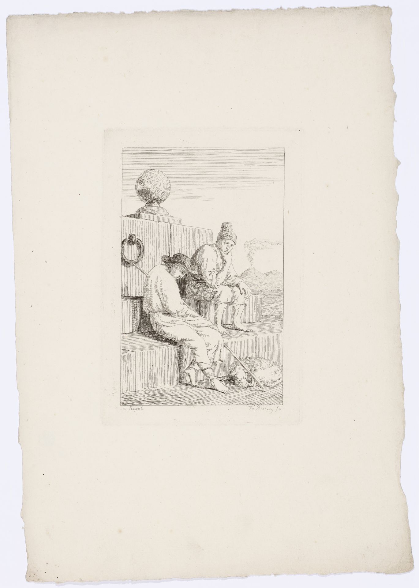 Zwei neapolitanische FischerAus der Folge_ Figuren aus dem römischen und neapolitanischen Volke by Friedrich Rehberg