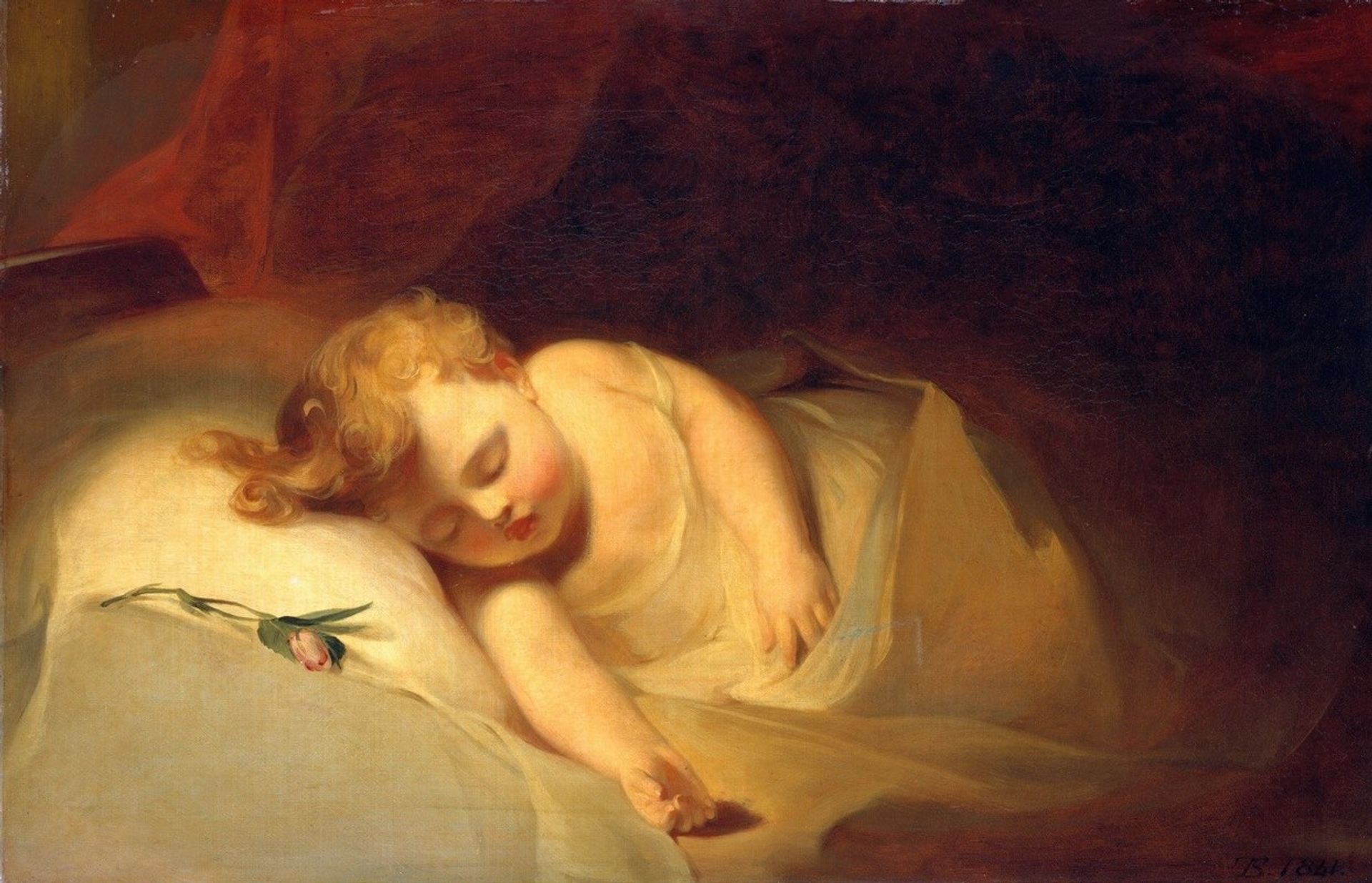 Child Asleep by Thomas Sully