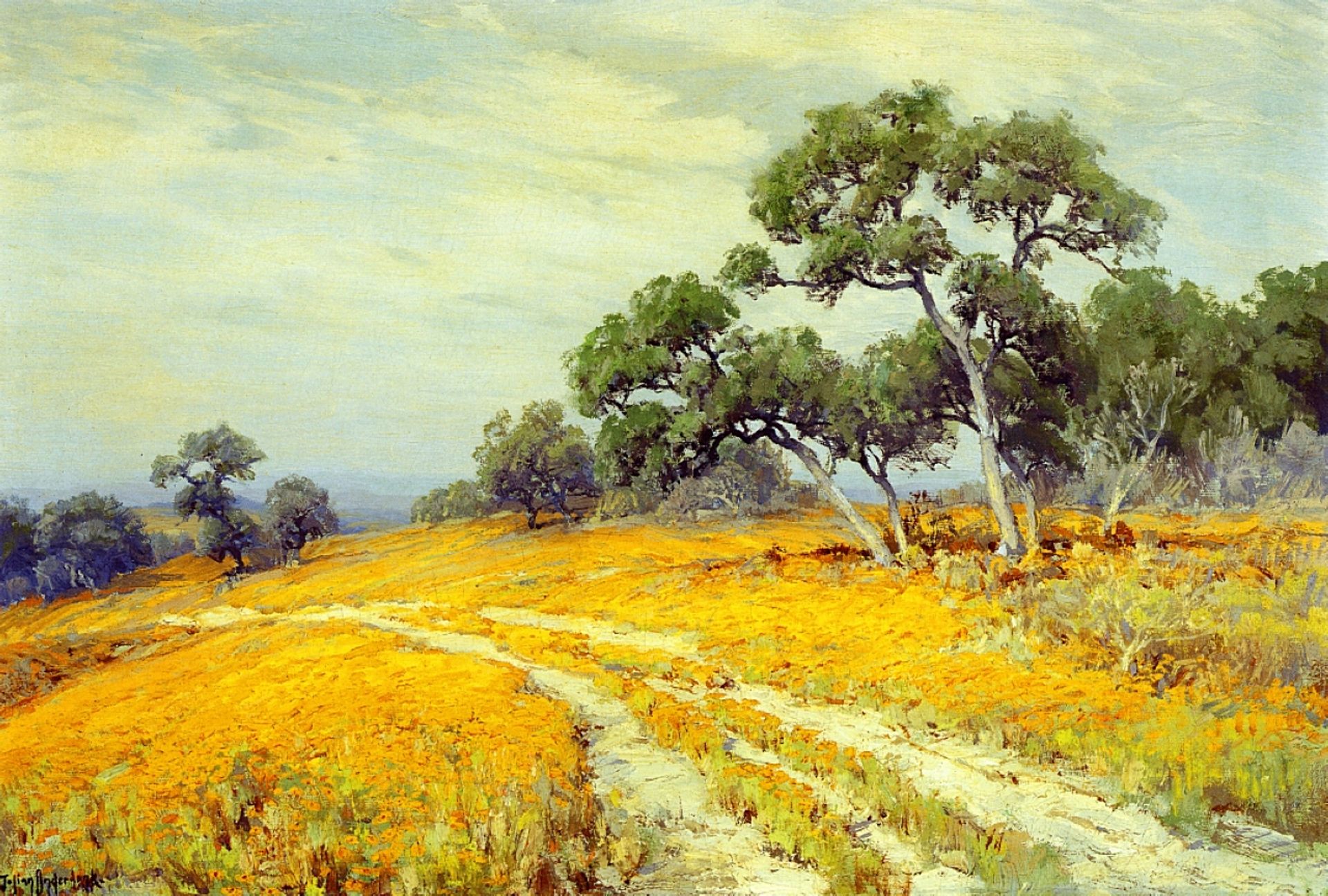 Landscape with Coreopsis by Robert Julian Onderdonk