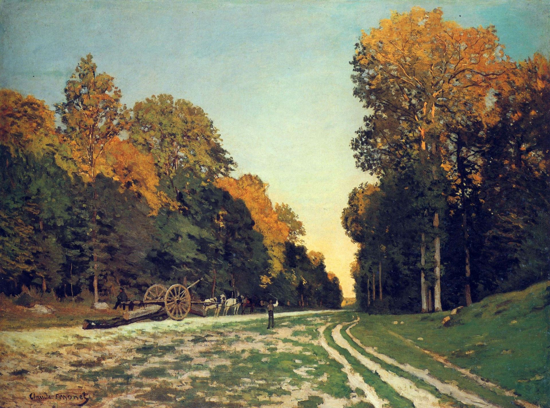 The Road from Chailly to Fontainebleau by Claude Monet