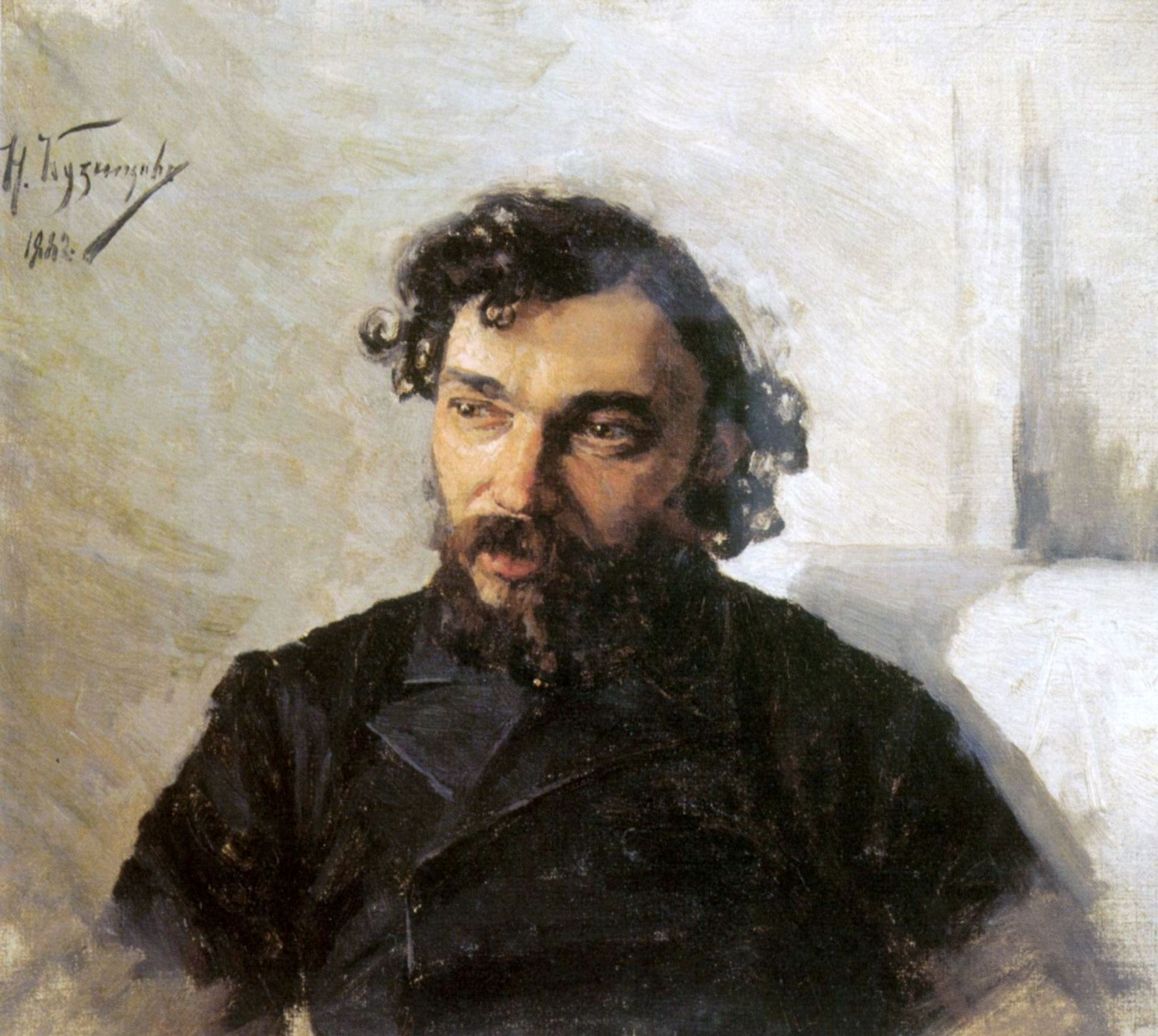 Portrait of Artist Ivan Pokhitonov by Nikolai Kuznetsov
