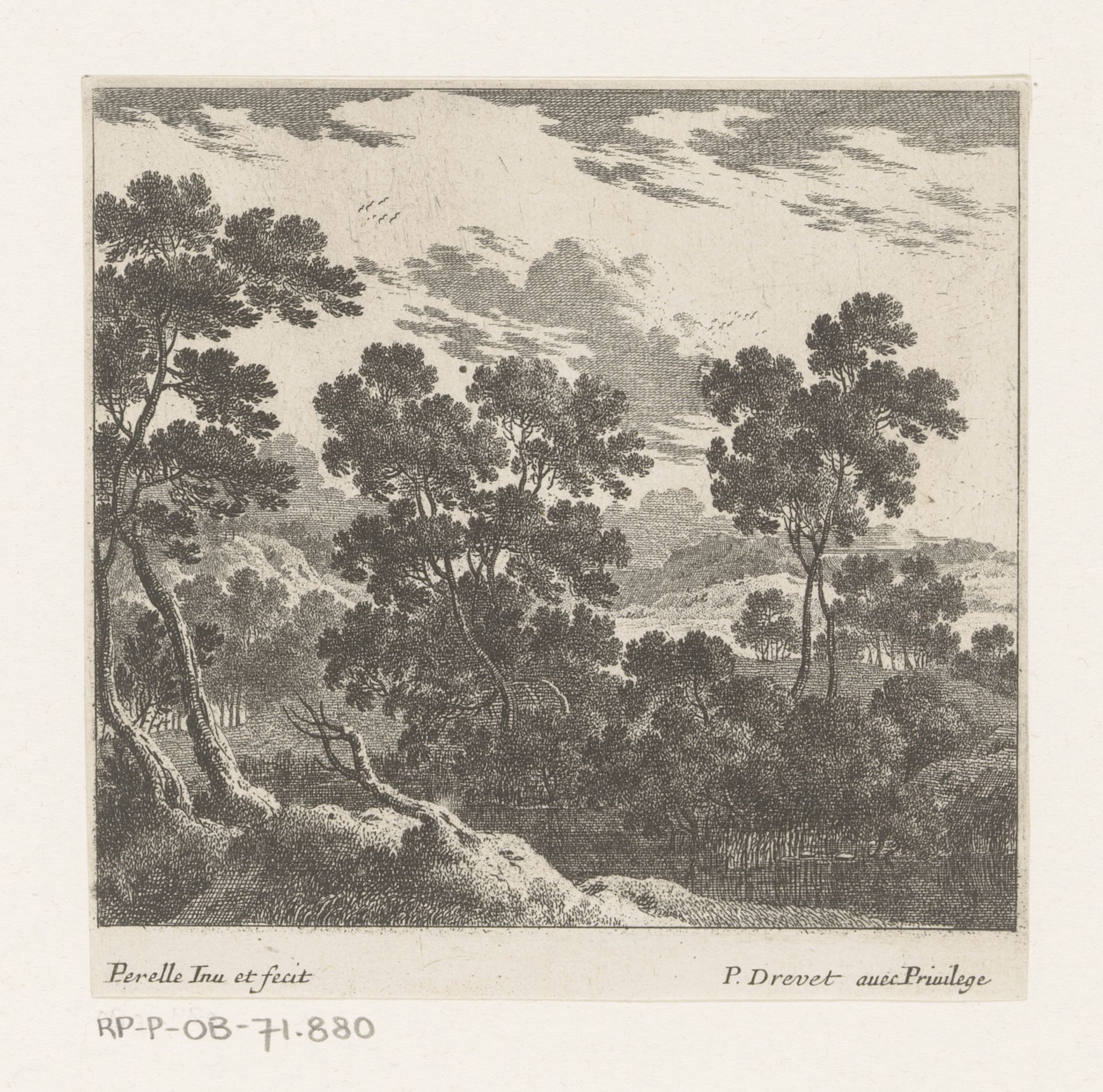 Landschap met bomen by Nicolas Perelle