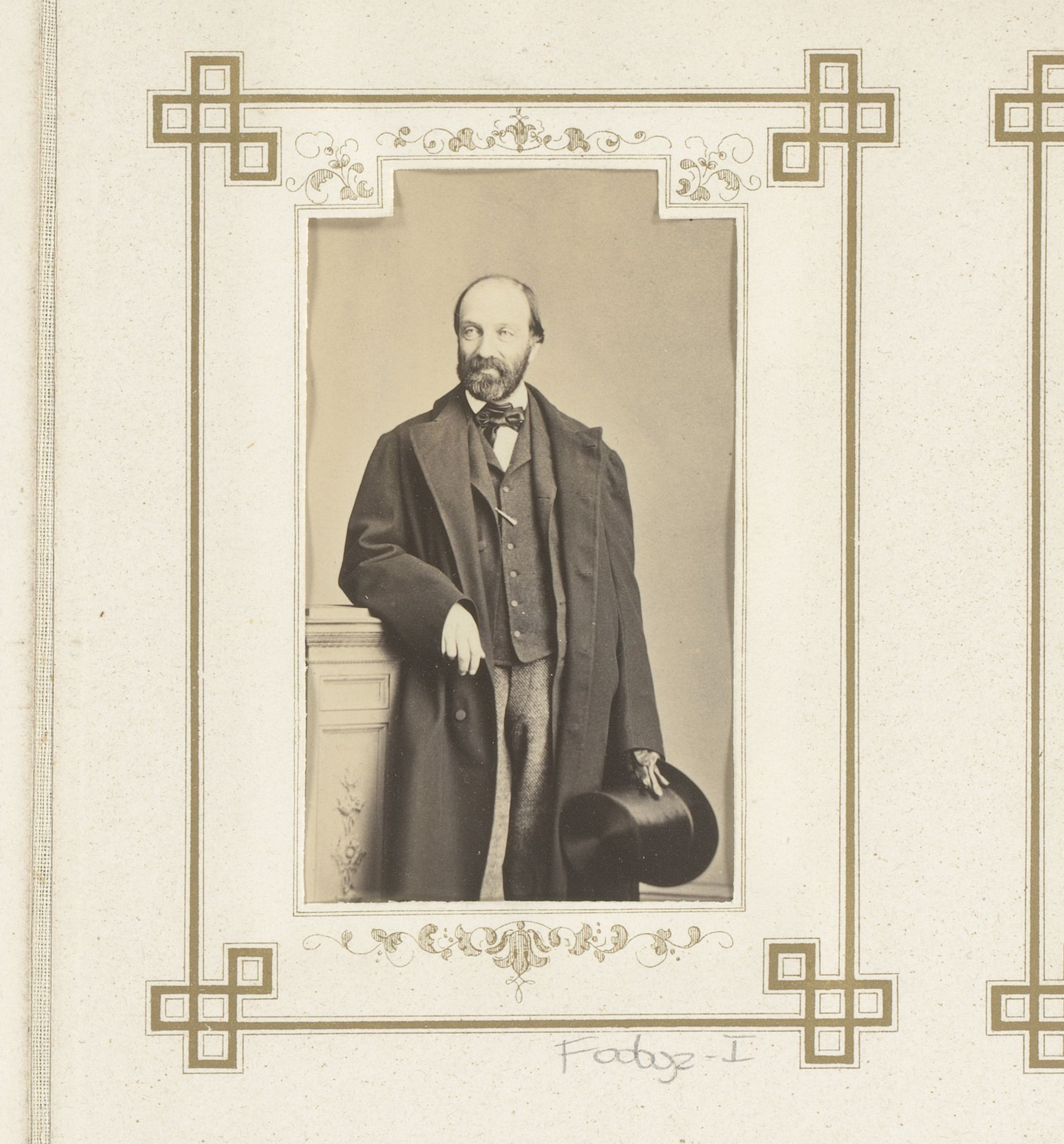 Portret van een man met hoge hoed by C.D. Fredricks & Co.