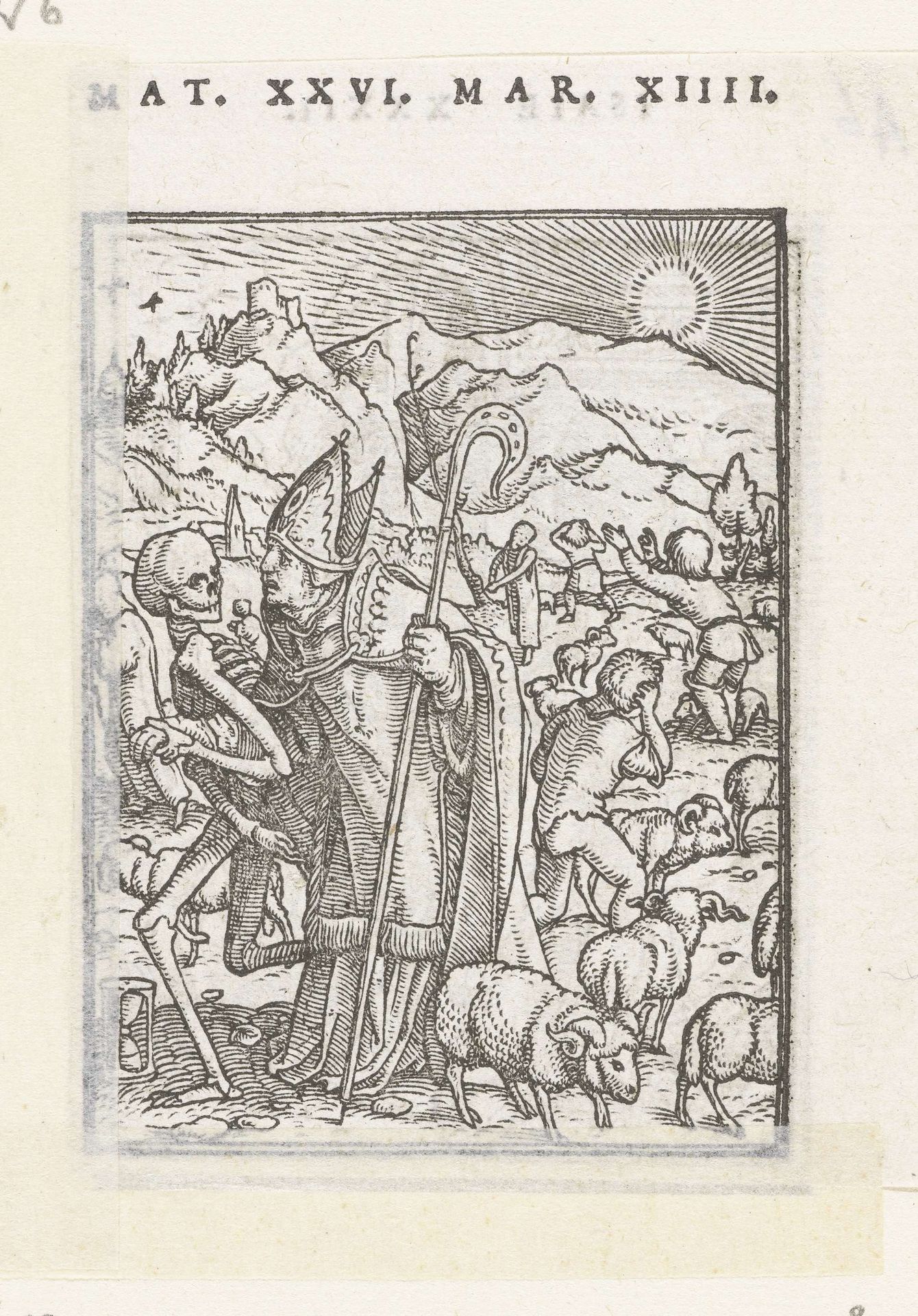 Bisschop en de Dood by Hans (II) Holbein