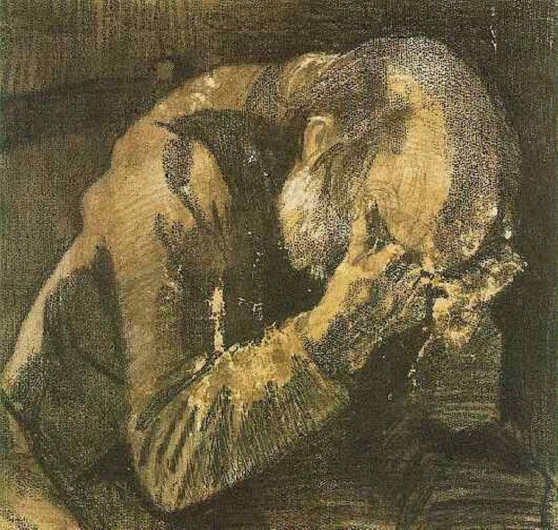 Man with his head in his hands by Vincent van Gogh