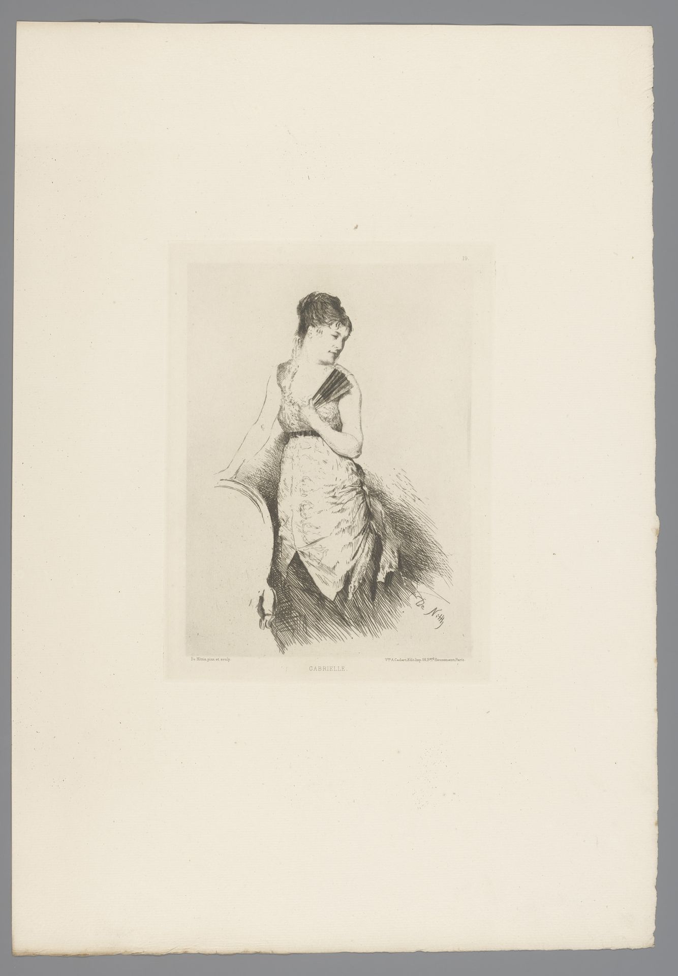 Portret van een vrouw genaamd Gabrielle by Giuseppe de Nittis