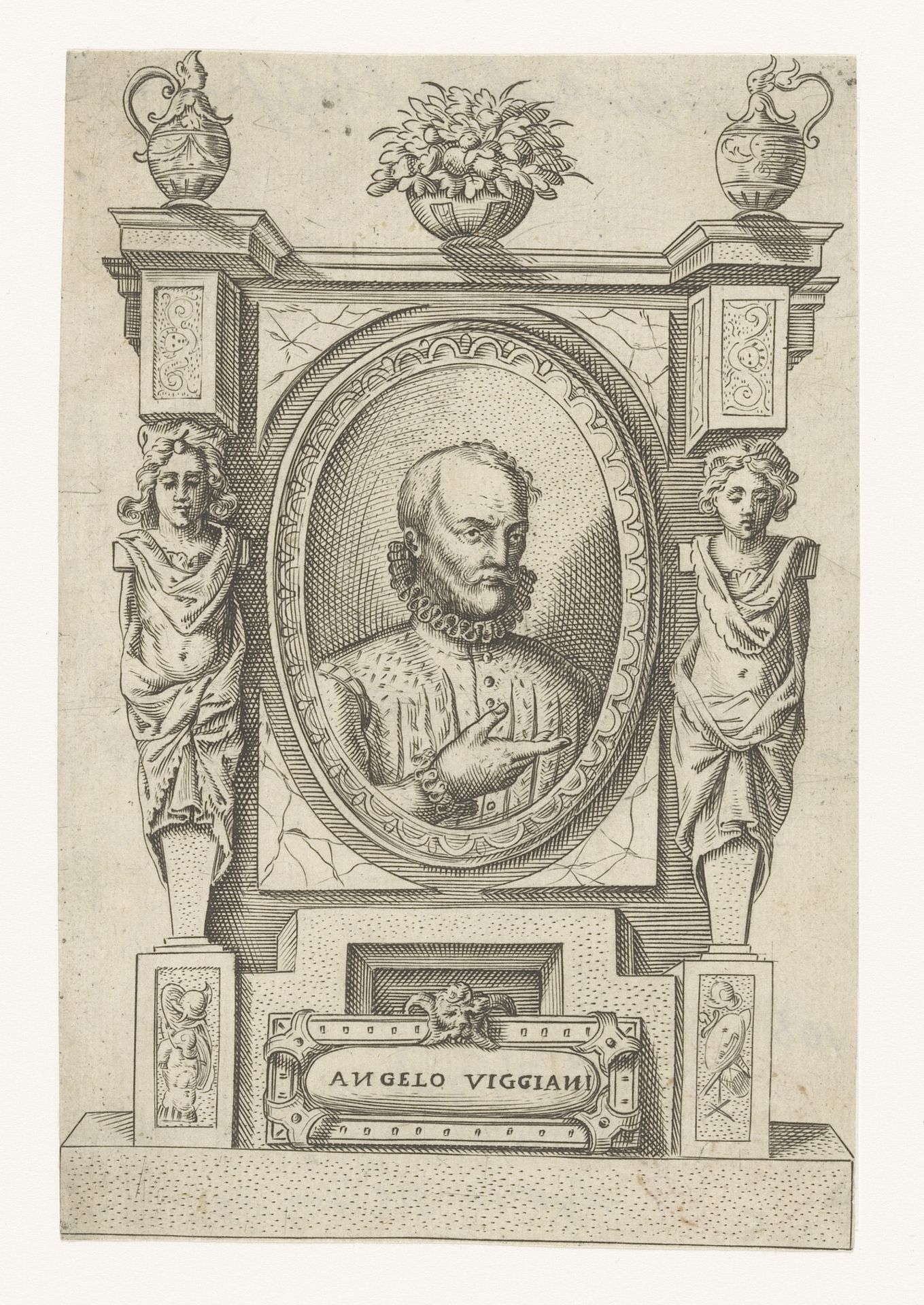 Portret van schermmeester Angelo Viggiani by Anonymous
