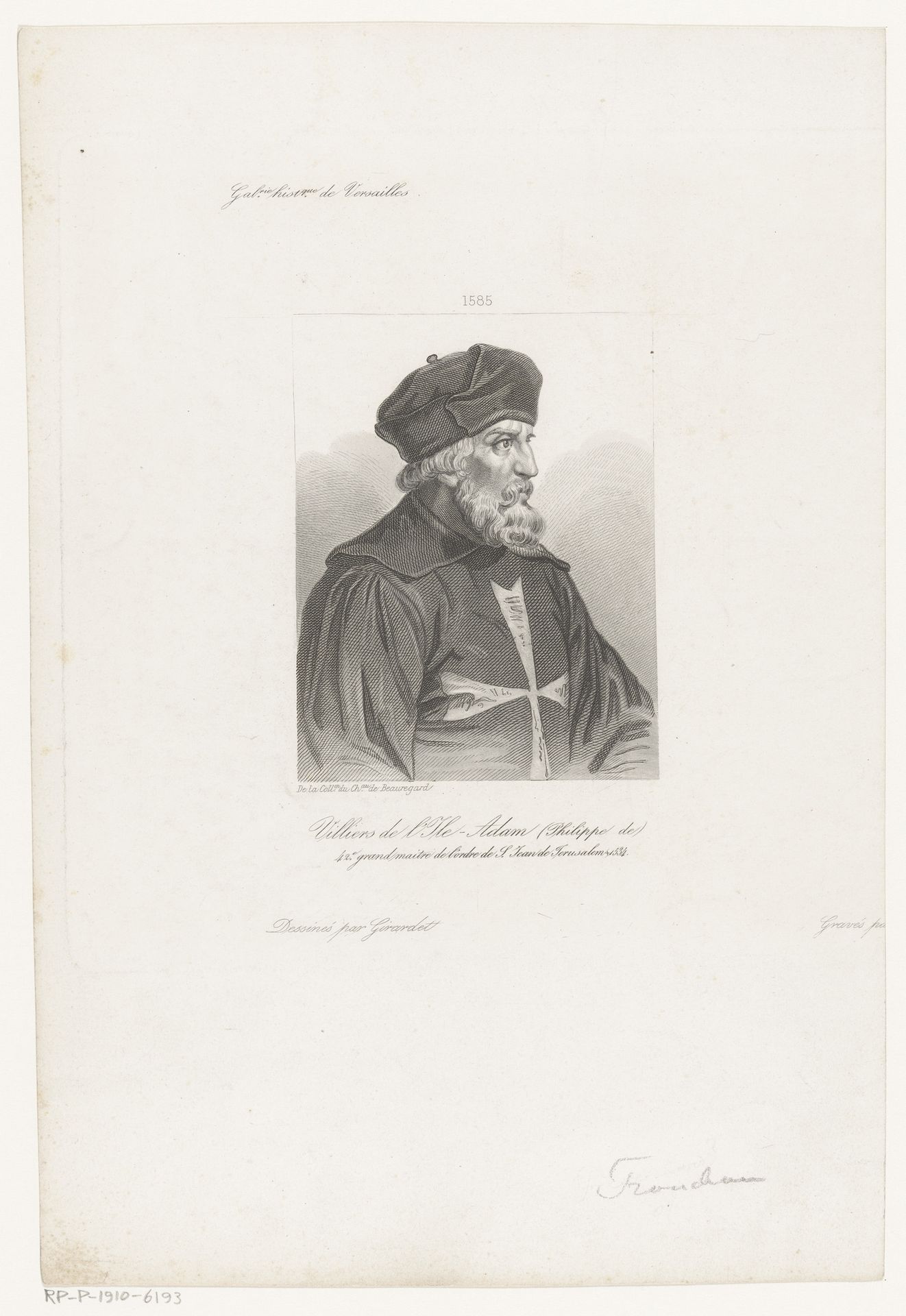 Portret van Philippe Villiers de l'Isle Adam by Antoine R. Trochon