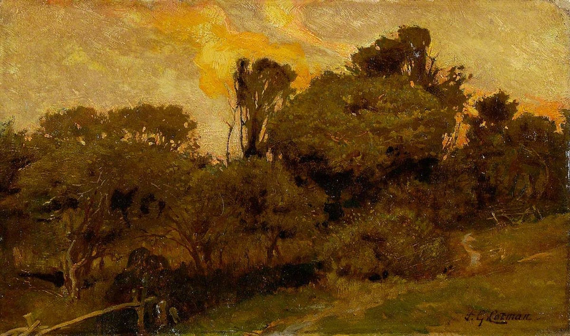 Landscape, Sunset by Frederick George Cotman