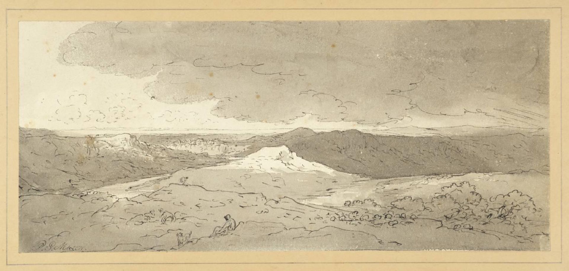 Severn and Wye. A Wide Hilly Landscape by Paul Sandby Munn