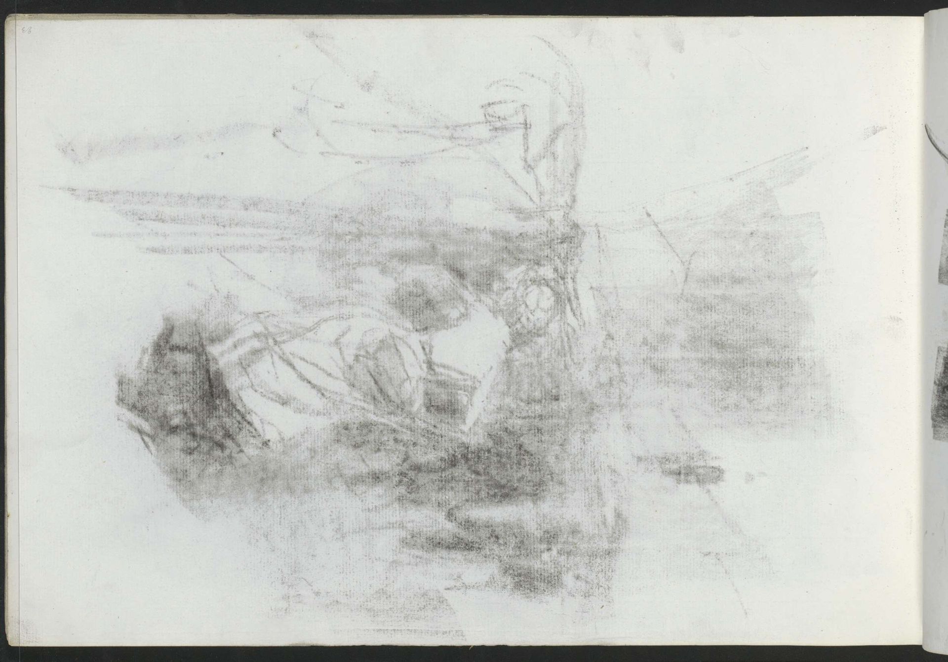 Abklatsch van de krijttekening op blad 13 recto by Isaac Israels