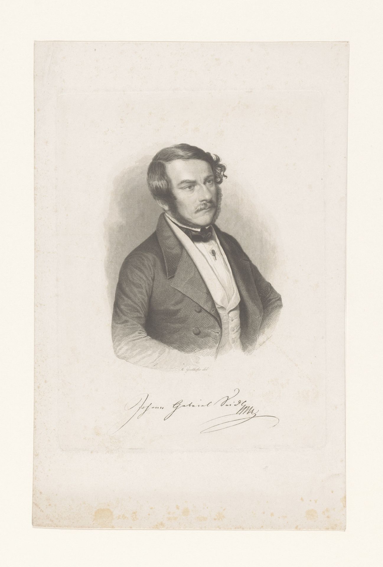 Portret van Johann Gabriel Seidl by Carl Kotterba