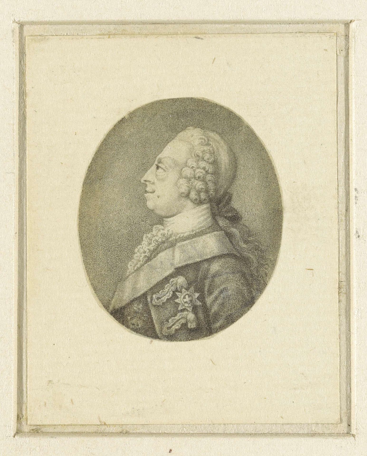 Borstbeeld in ovaal van George III van Engeland by Anonymous