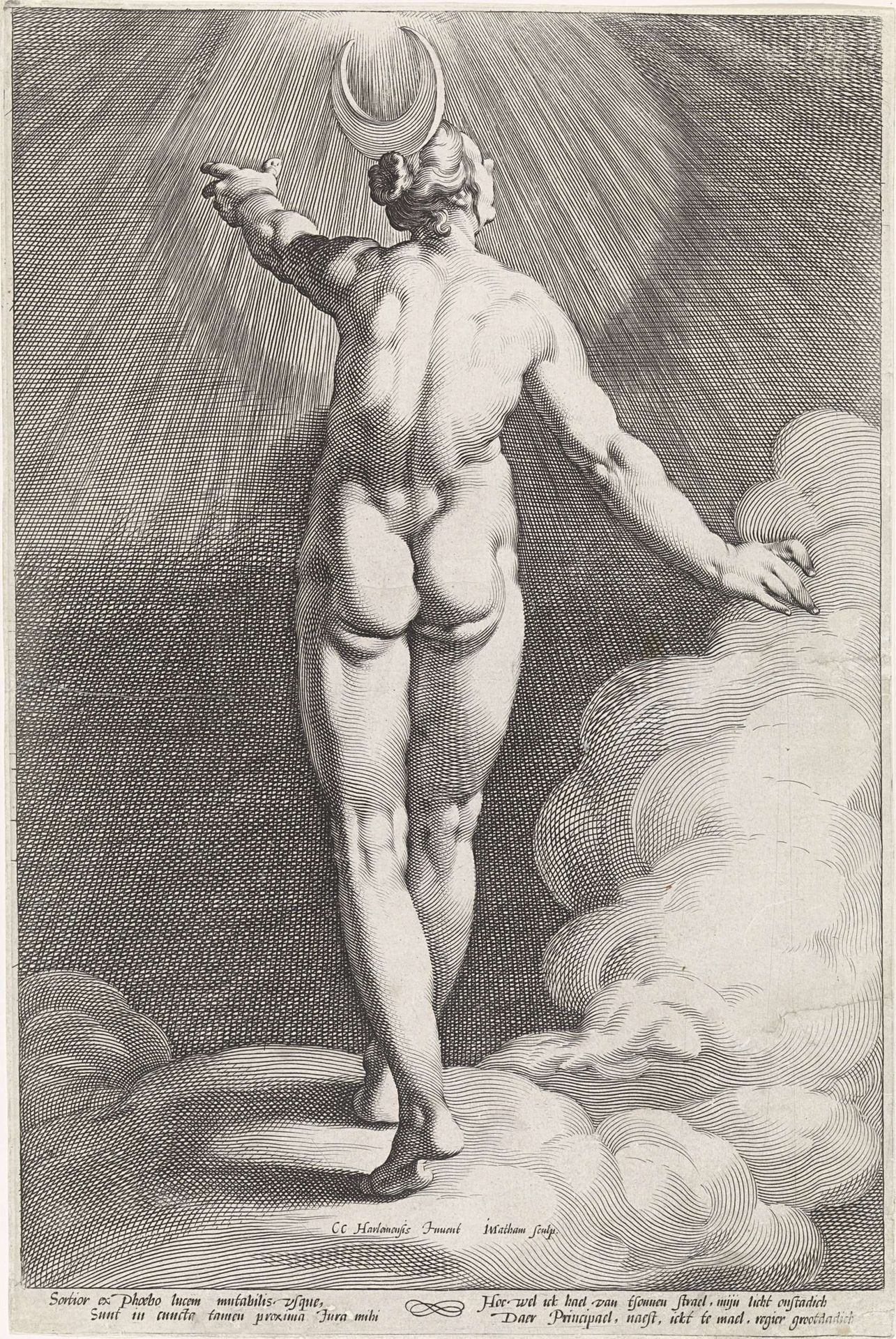 Diana als Luna by Jacob Matham