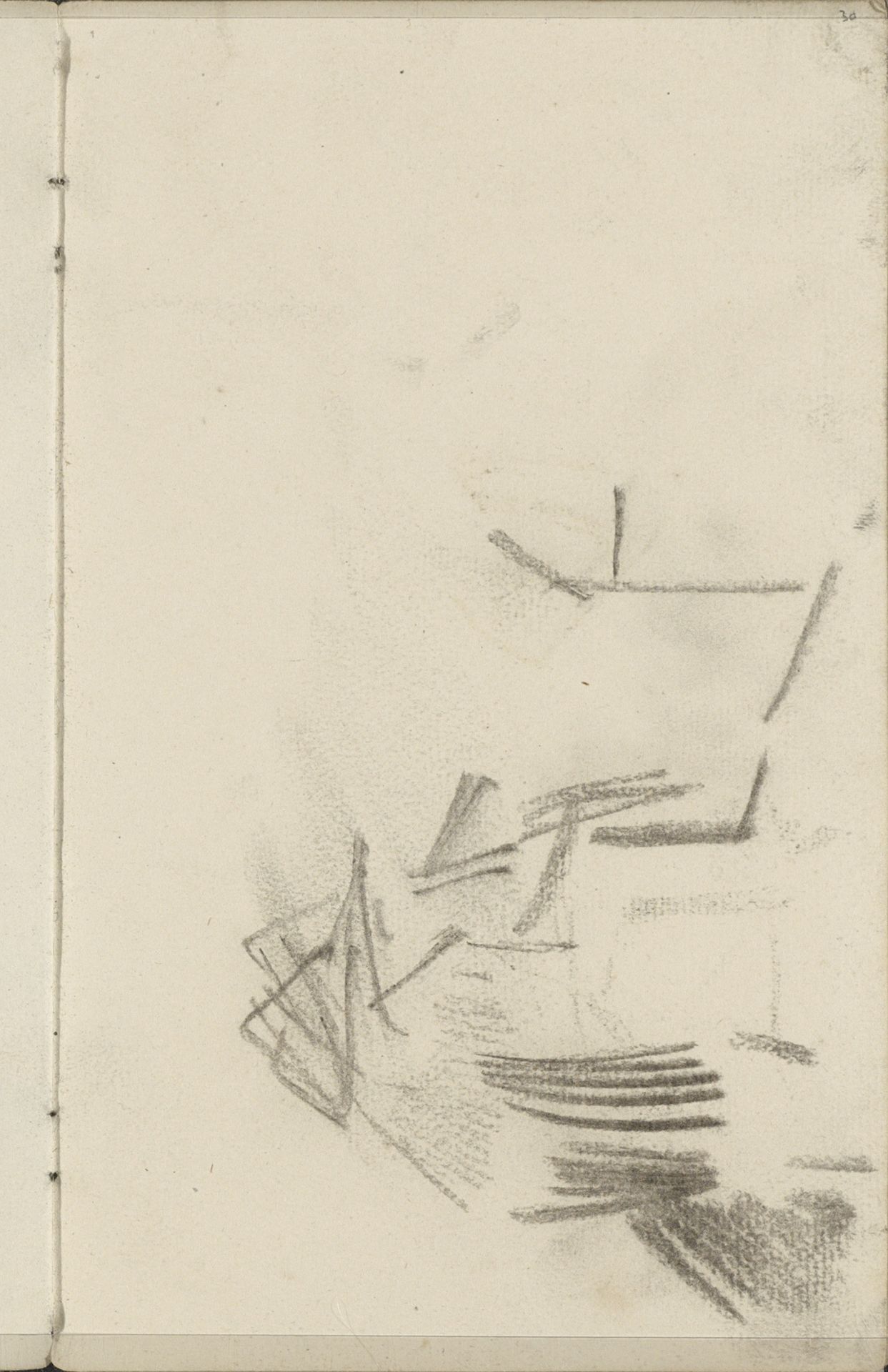 Studie, mogelijk een architectuurstudie by George Hendrik Breitner