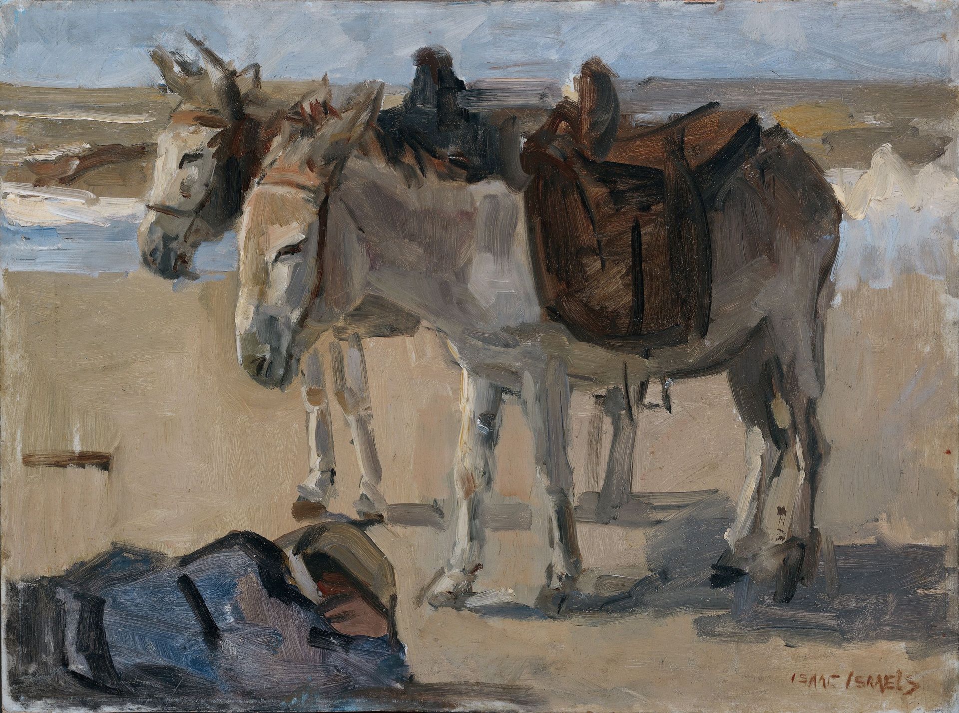 Two donkeys by Isaac Israels