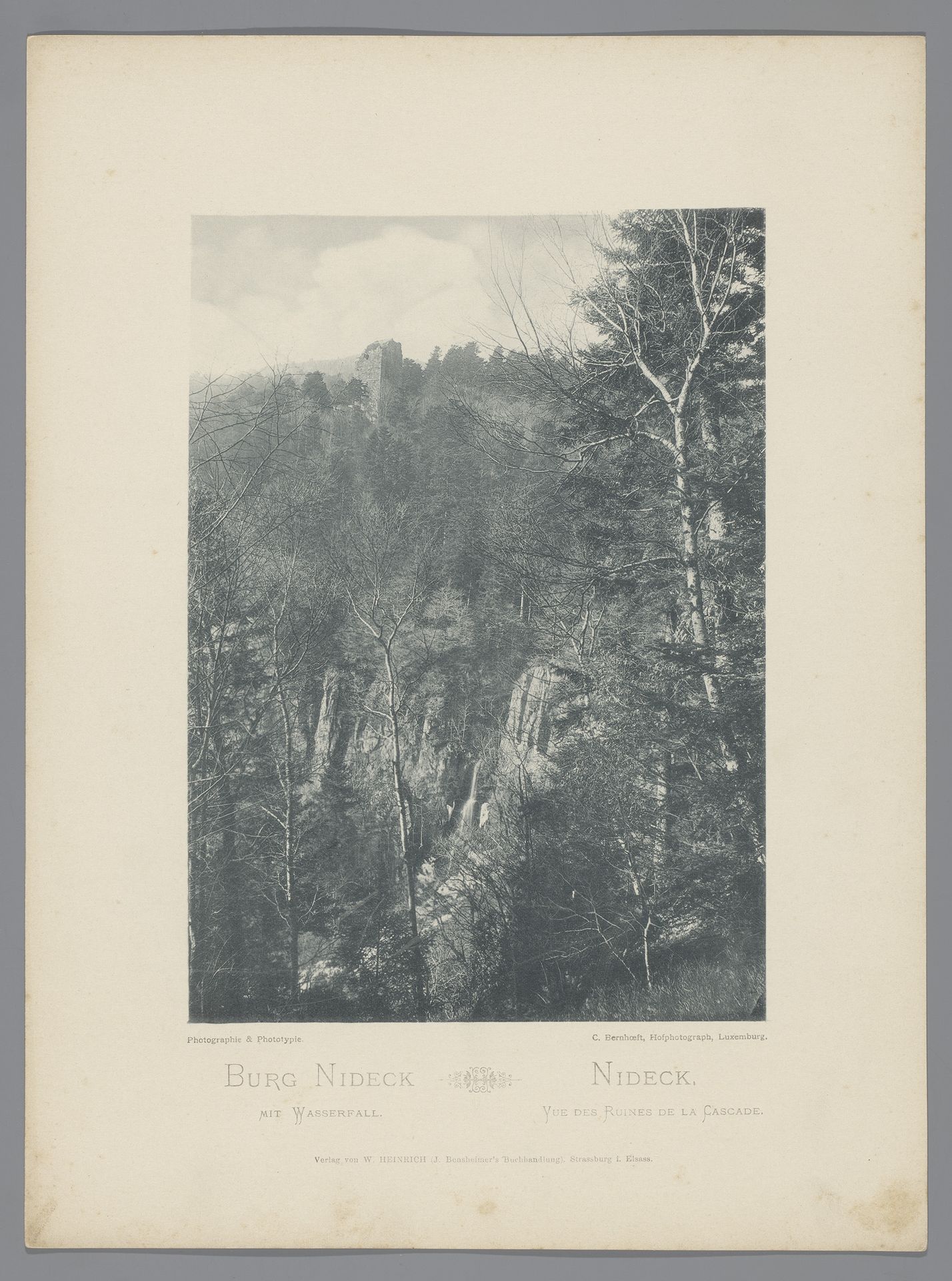 Gezicht op Château du Nideck by Charles Bernhoeft
