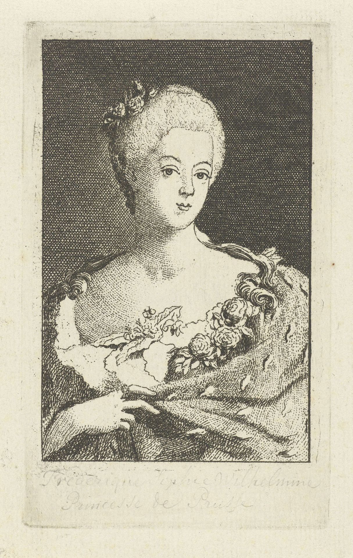 Portret van Wilhelmina van Pruisen by Cornelis van Noorde