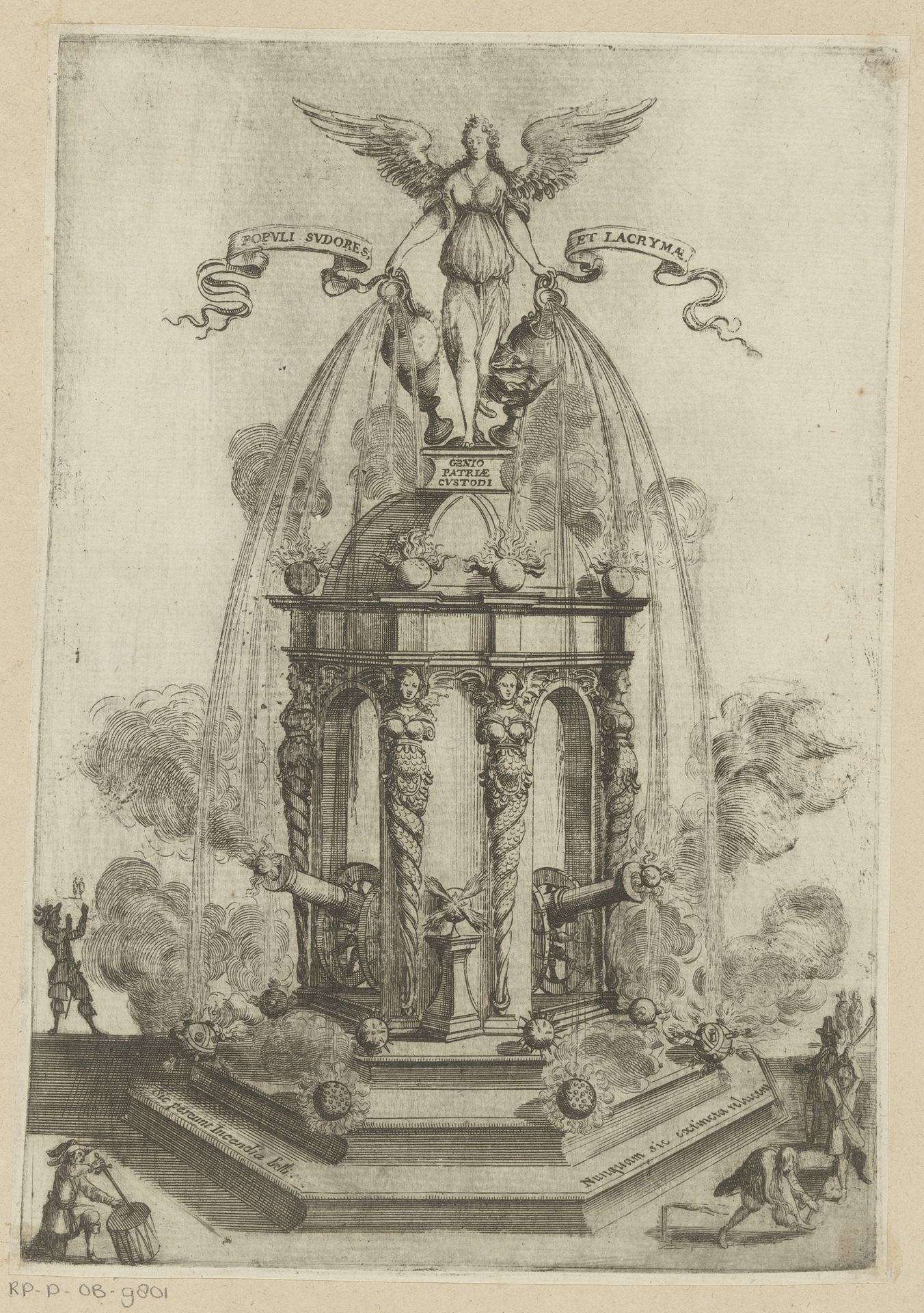 Fontein met engel by Sébastien Leclerc I