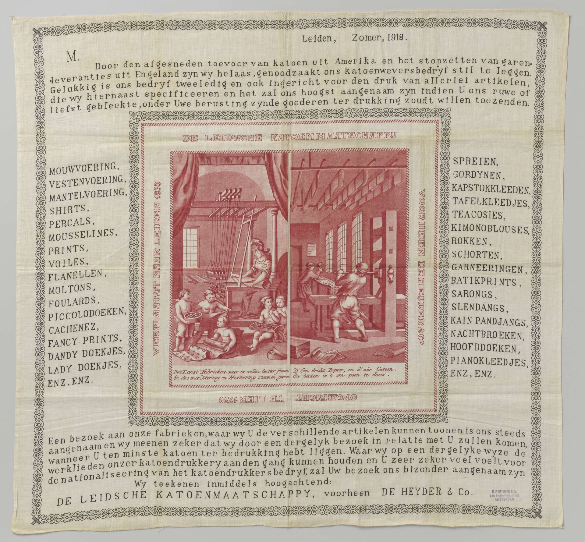 Doek van katoen by De Leidsche Katoenmaatschappy