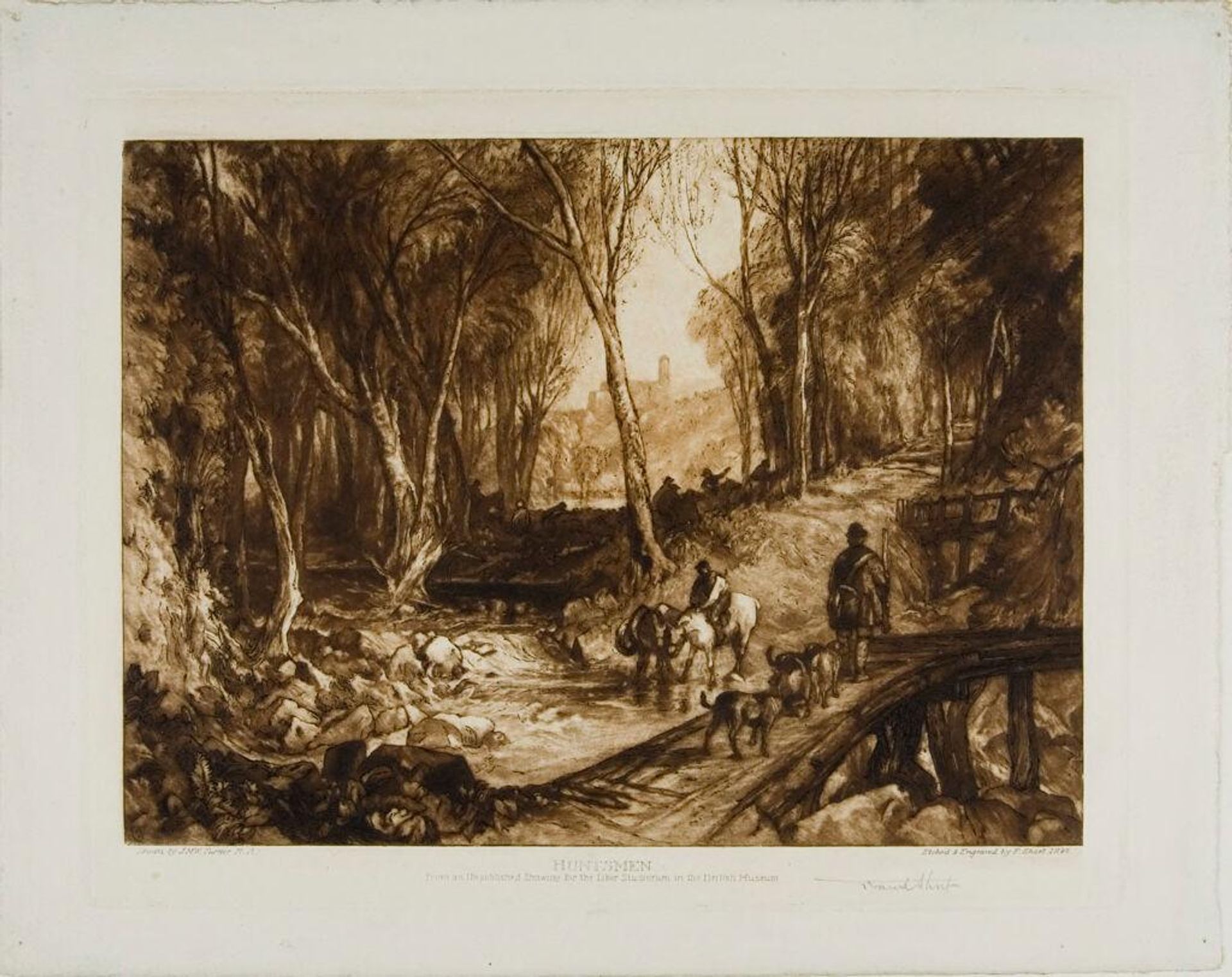 Huntsmen in a Wood by Frank Short