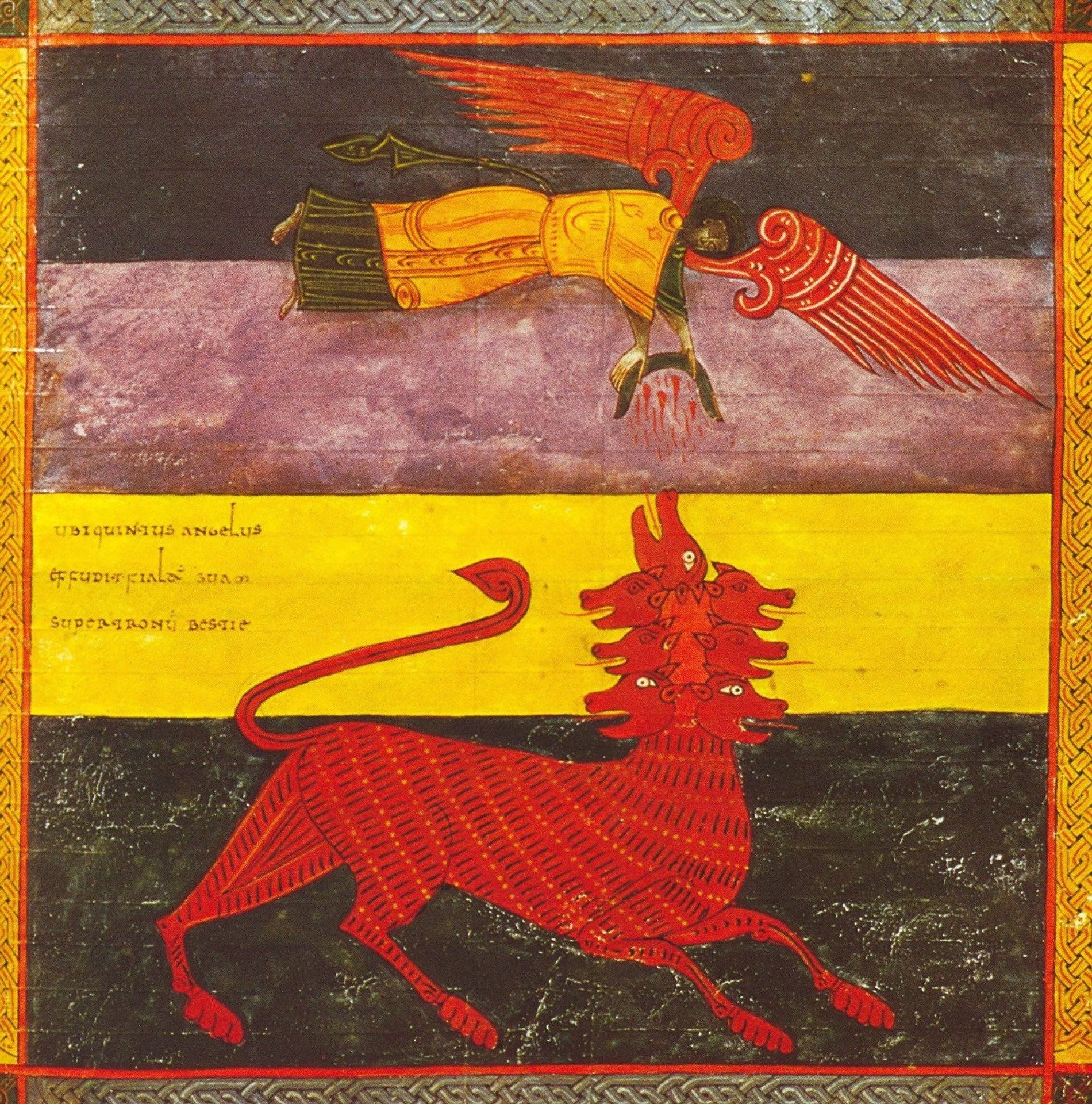 L'Ange répand la cinquième Coupe sur le Trône de la Bête. Apoc. XVI by Facundus