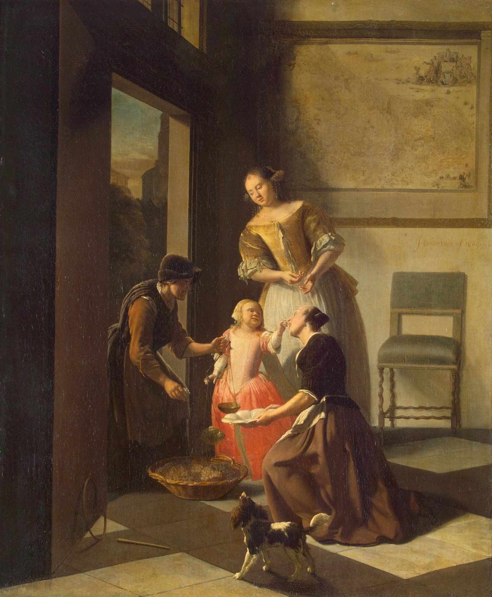 Buying Grapes by Jacob Ochtervelt