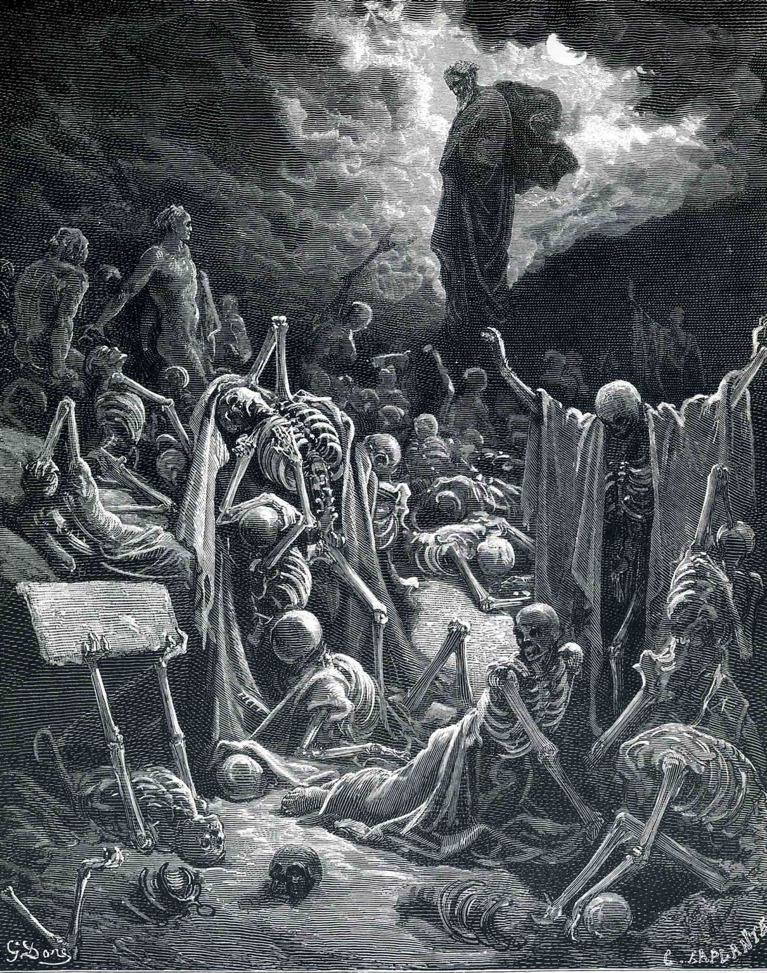 The Vision of the Valley of Dry Bones by Gustave Dore