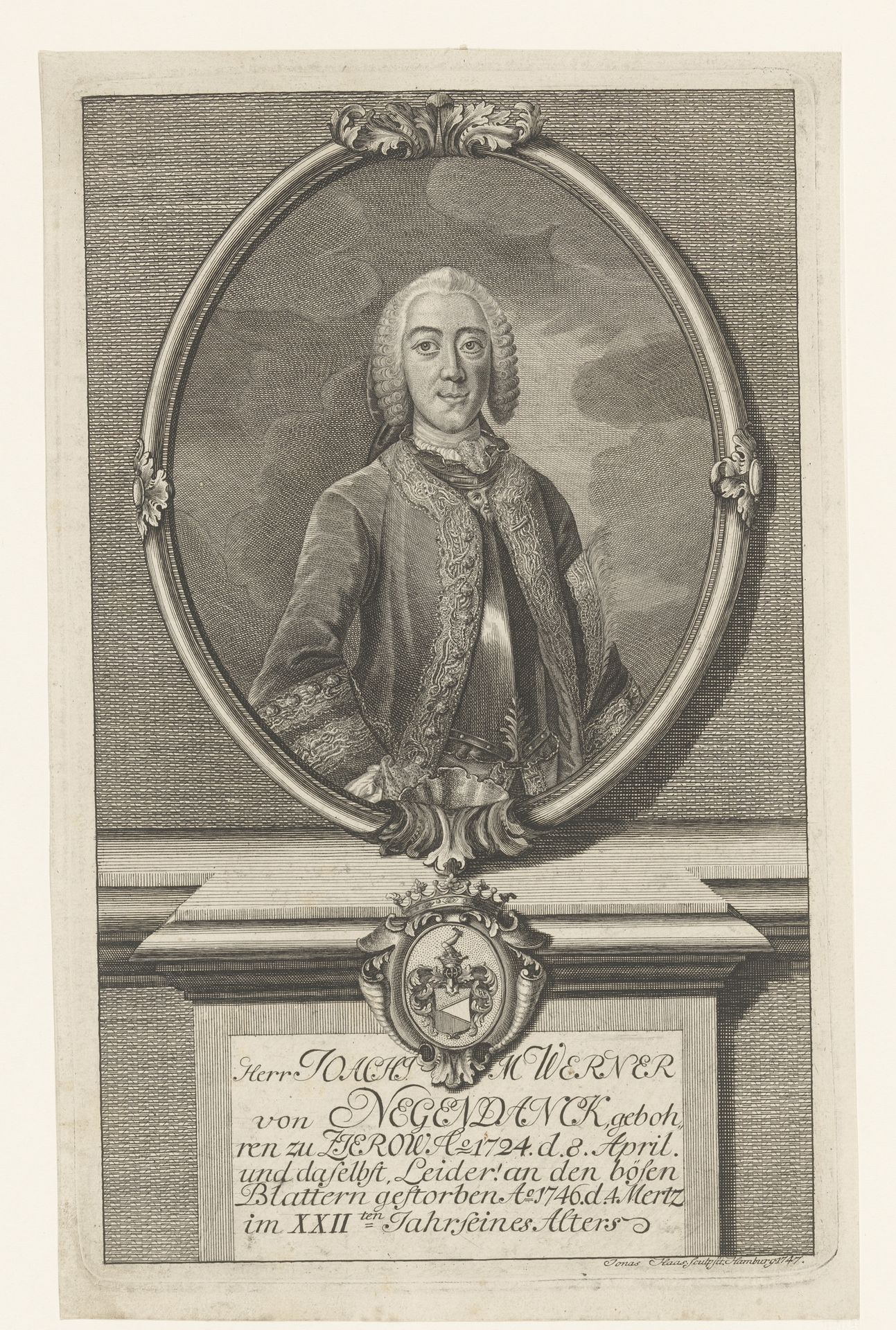 Portret van Joachim Werner von Negendank by Jonas Haas