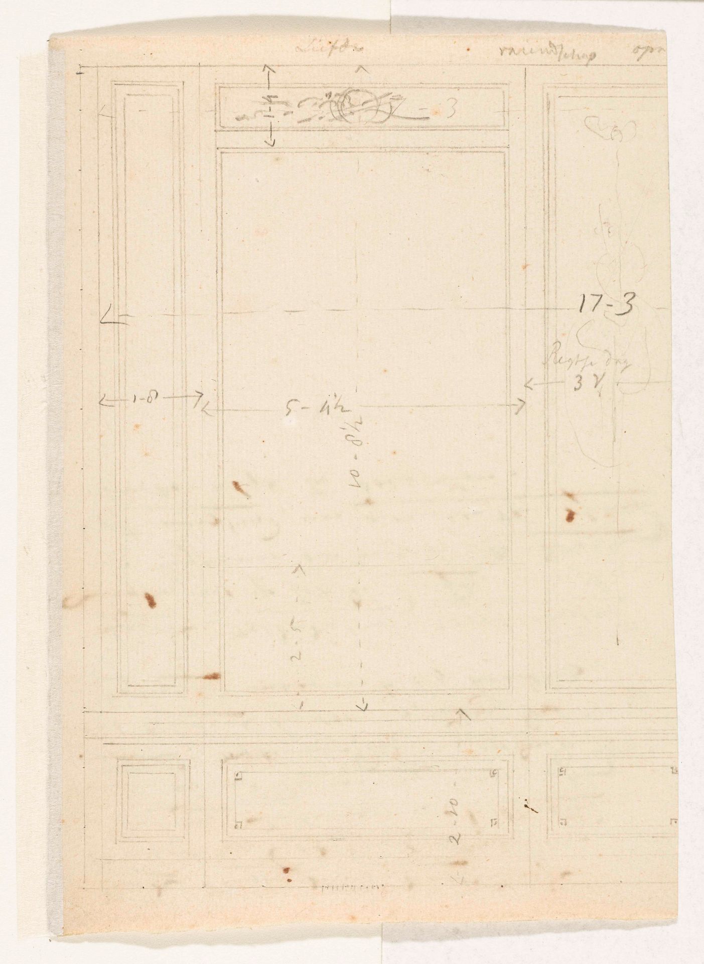 Ontwerp voor een deel van een kamerwand by Jurriaan Andriessen