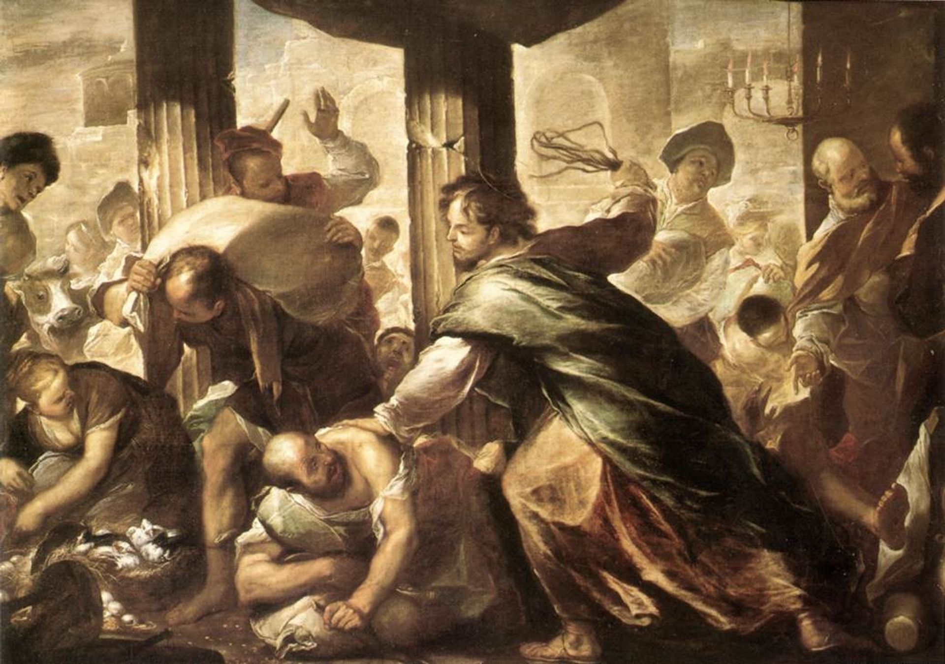 Christ Cleansing the Temple by Luca Giordano