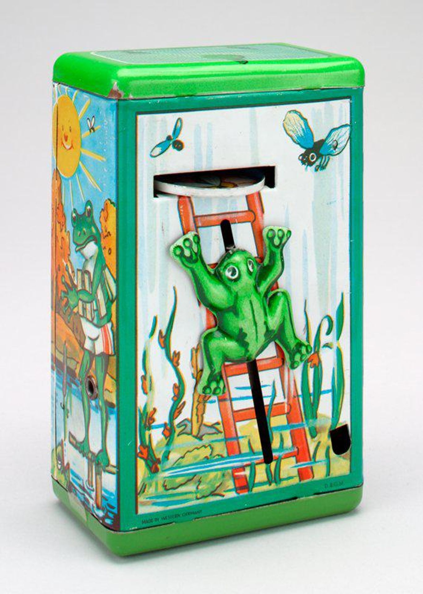 -Frogs at Play- mechanical bank by Anonymous