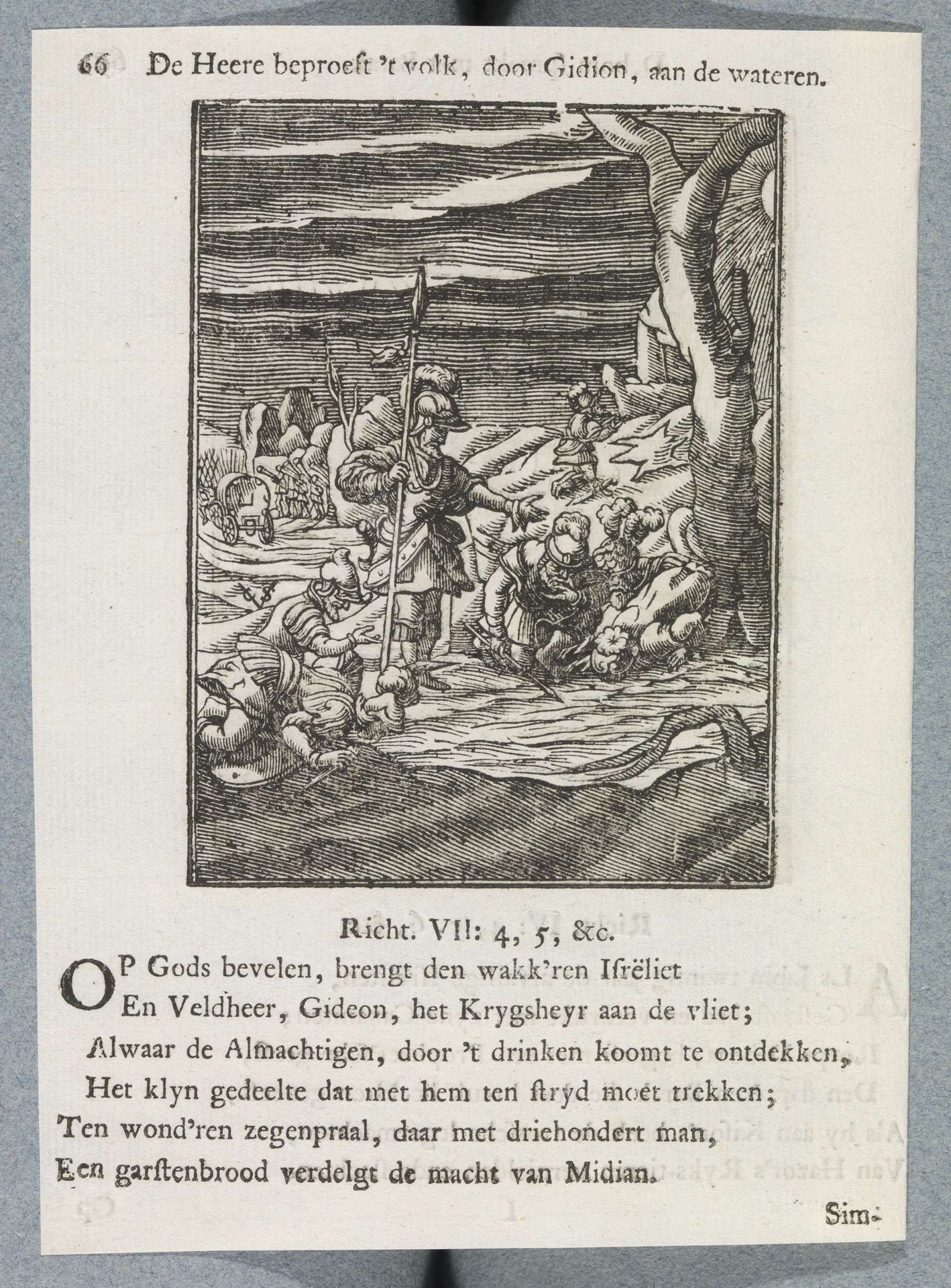 Selectie van Gideons manschappen by Christoffel van (II) Sichem