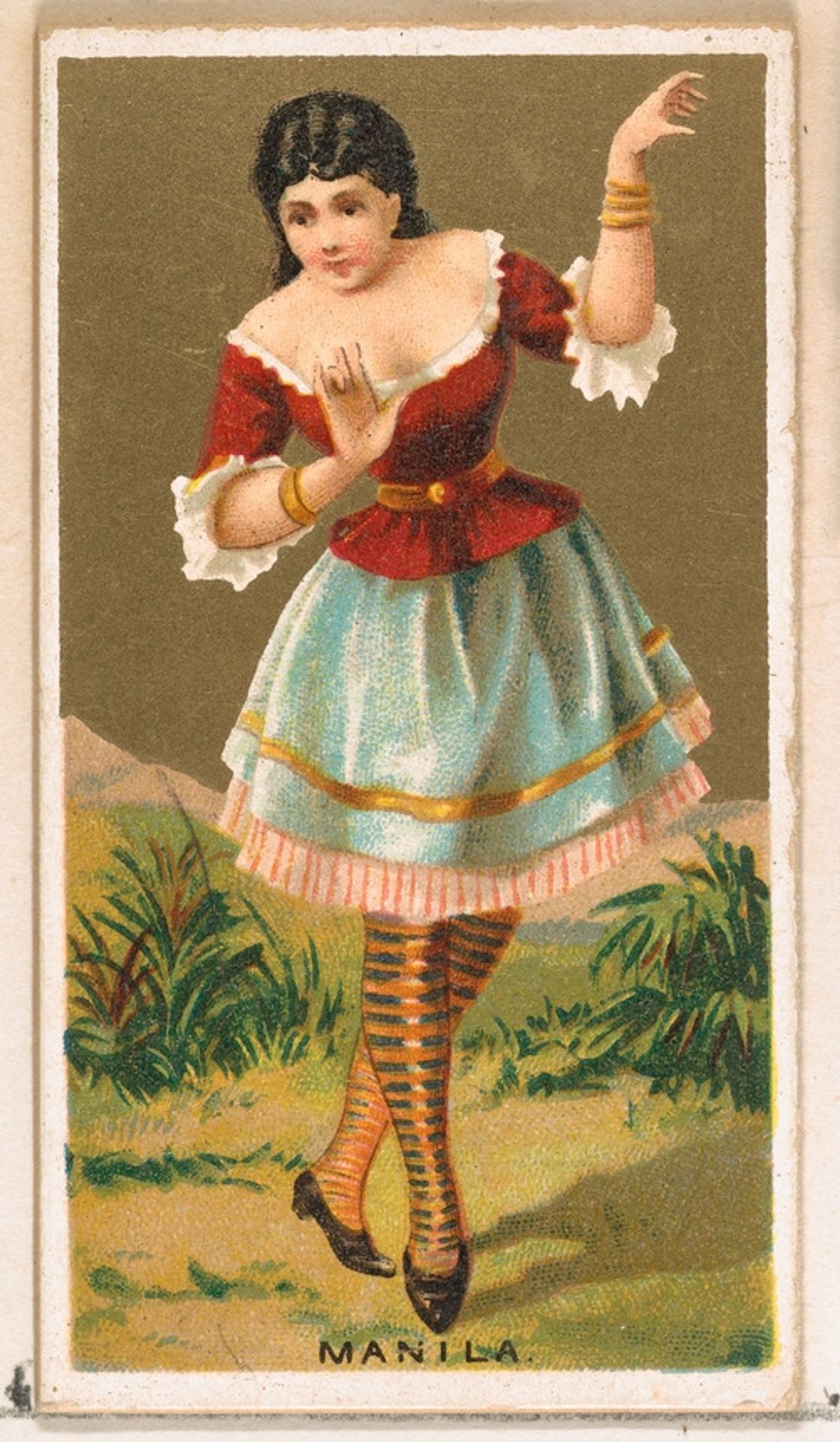 Manila, from the Dancing Girls of the World series (N185) issued by Wm. S. Kimball & Co. by William S. Kimball & Company