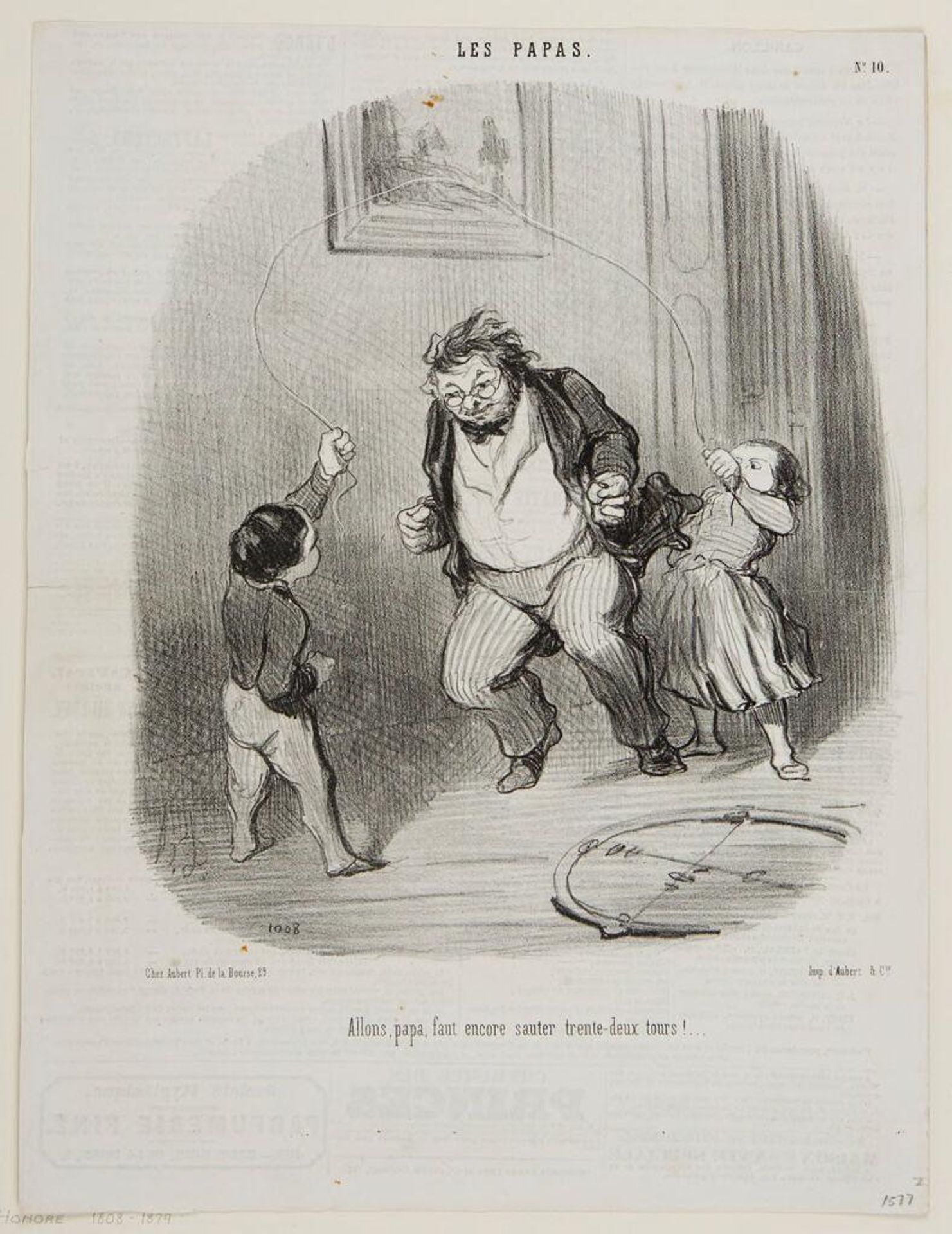 "Let's go, Daddy...again...thirty-two turns..." by Honoré Daumier