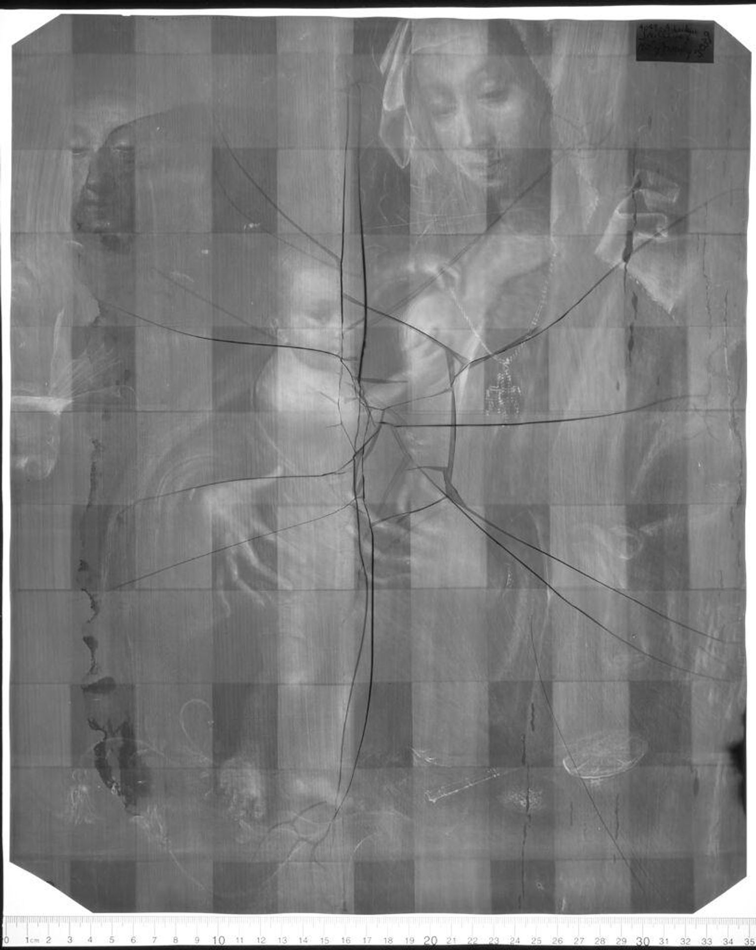 X-radiograph(s) of "Holy Family" by Artist of original: Joos van Cleve